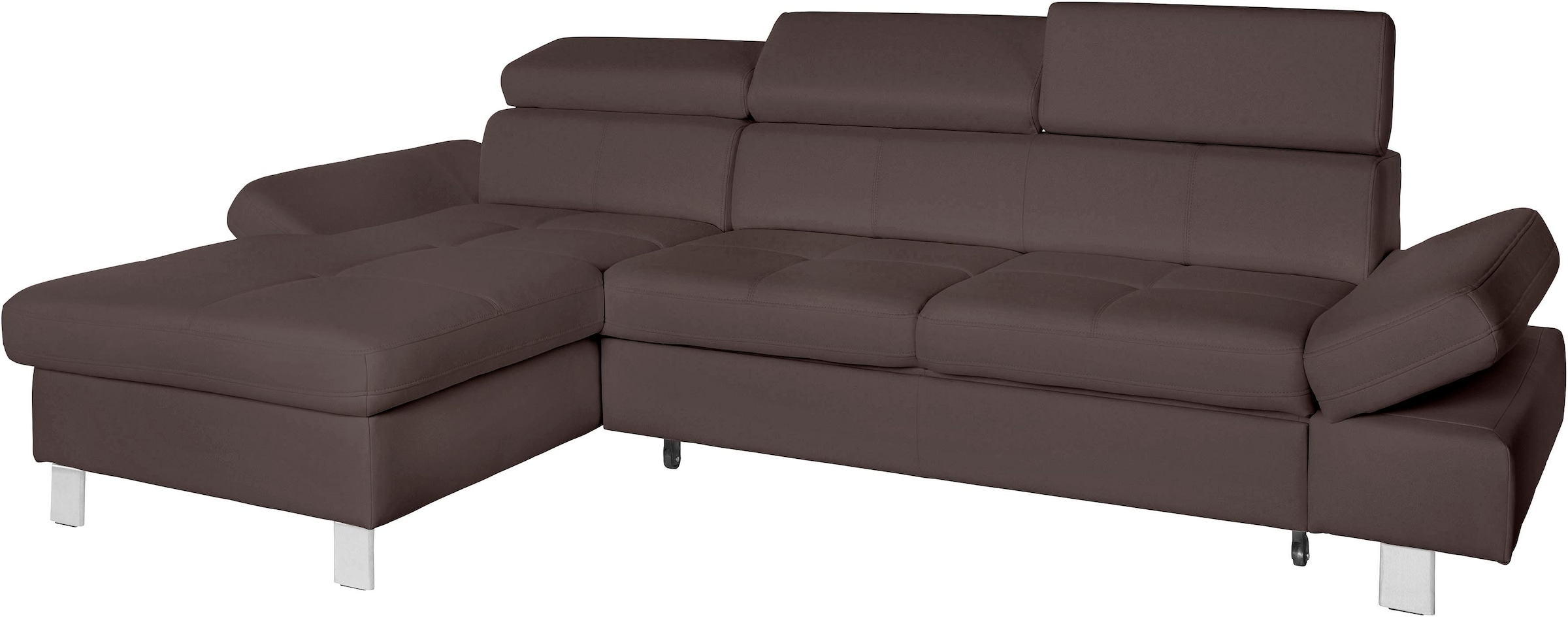 exxpo - sofa fashion Ecksofa »Fiji, hochwertige Detailverarbeitung, Breite 292cm, L-Form« bequem durch Kopf- und Armteilverstellung, wahlweise mit Bettfunktion