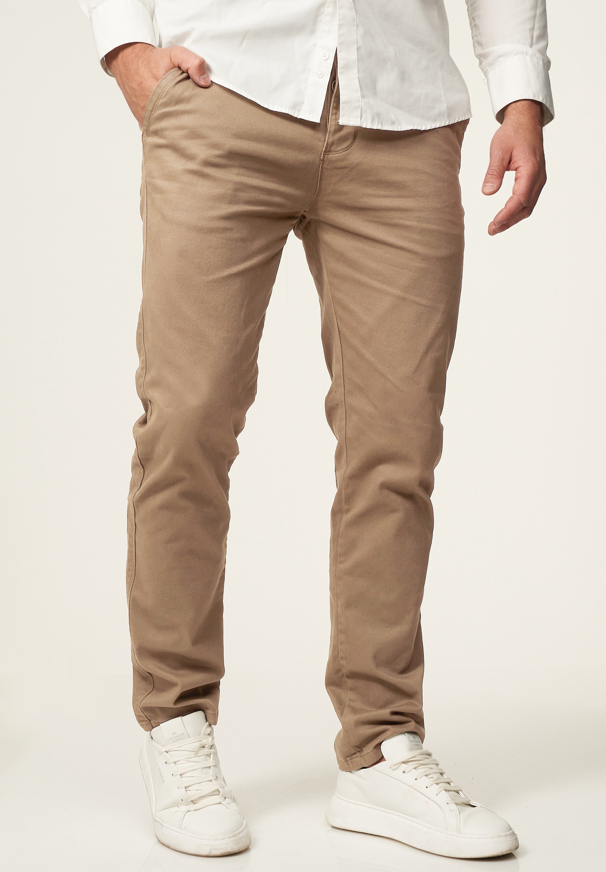 Daily Cotton Chinohose »Daily Cotton Chinohose DCPROVO«  Herren Chino Hose Elastische Jeans Stoffhose Slim-Fit Casual Business