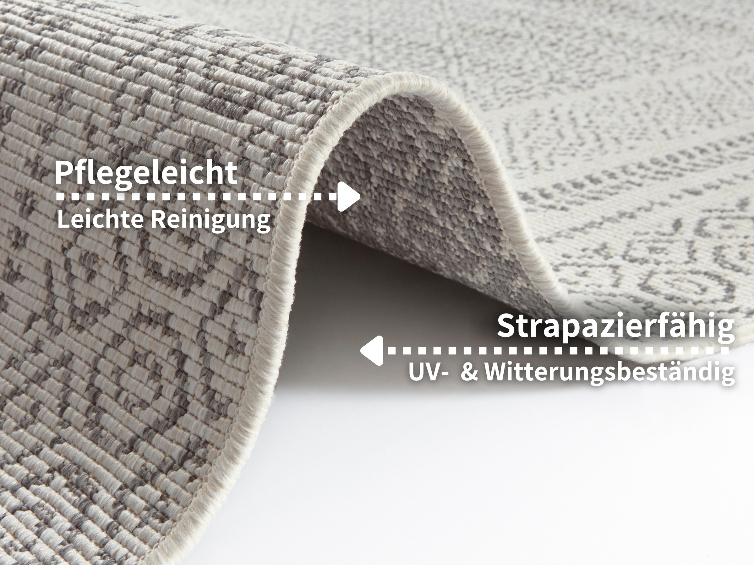 my home Teppich »Bernard Wendeteppich«, rechteckig, 5 mm Höhe, auch als Läufer, Robust, Pflegeleicht, Flachgewebe, In- und Outdoor