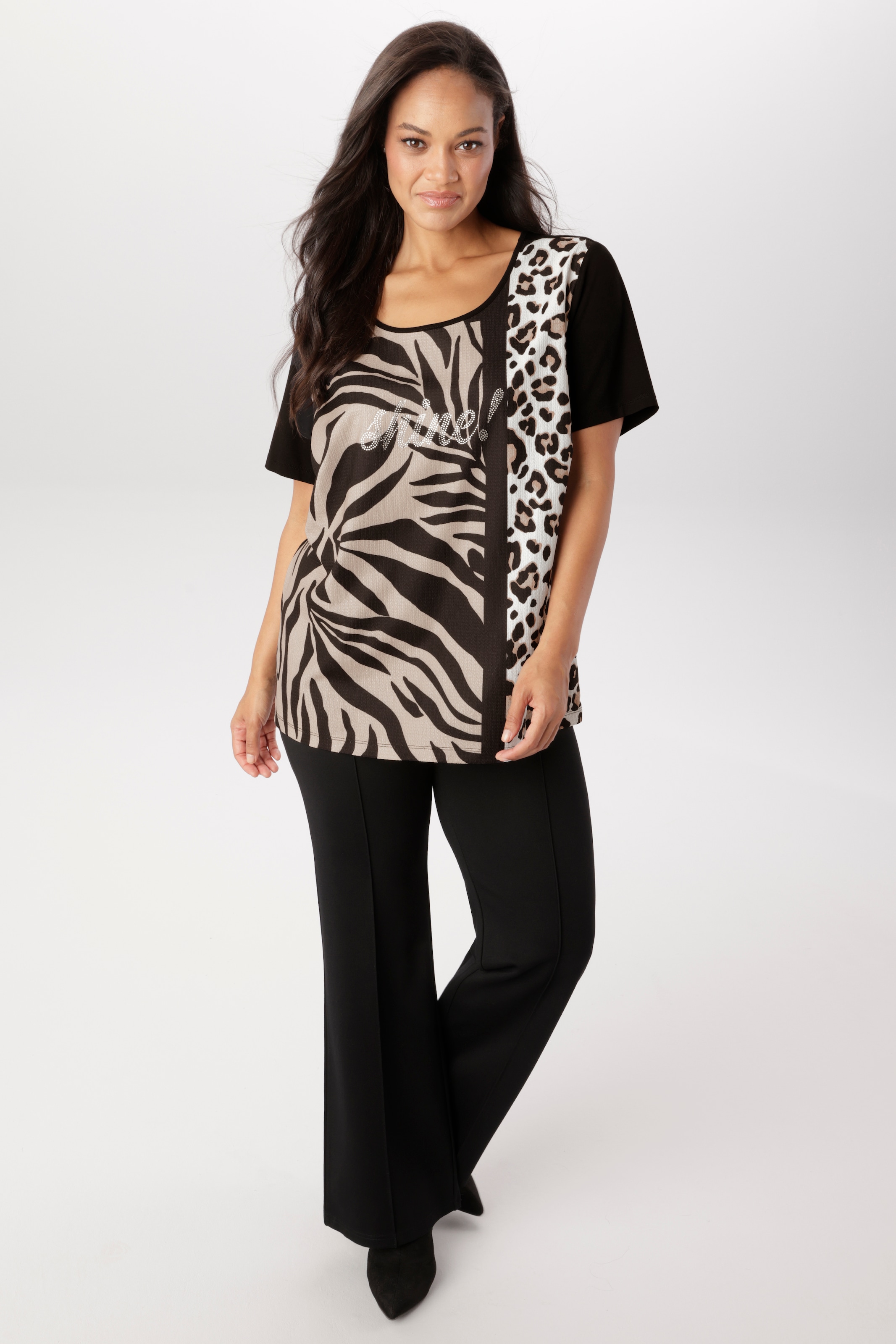 Aniston PLUS T-Shirt in trendigem Animaldessin - NEUE KOLLEKTION
