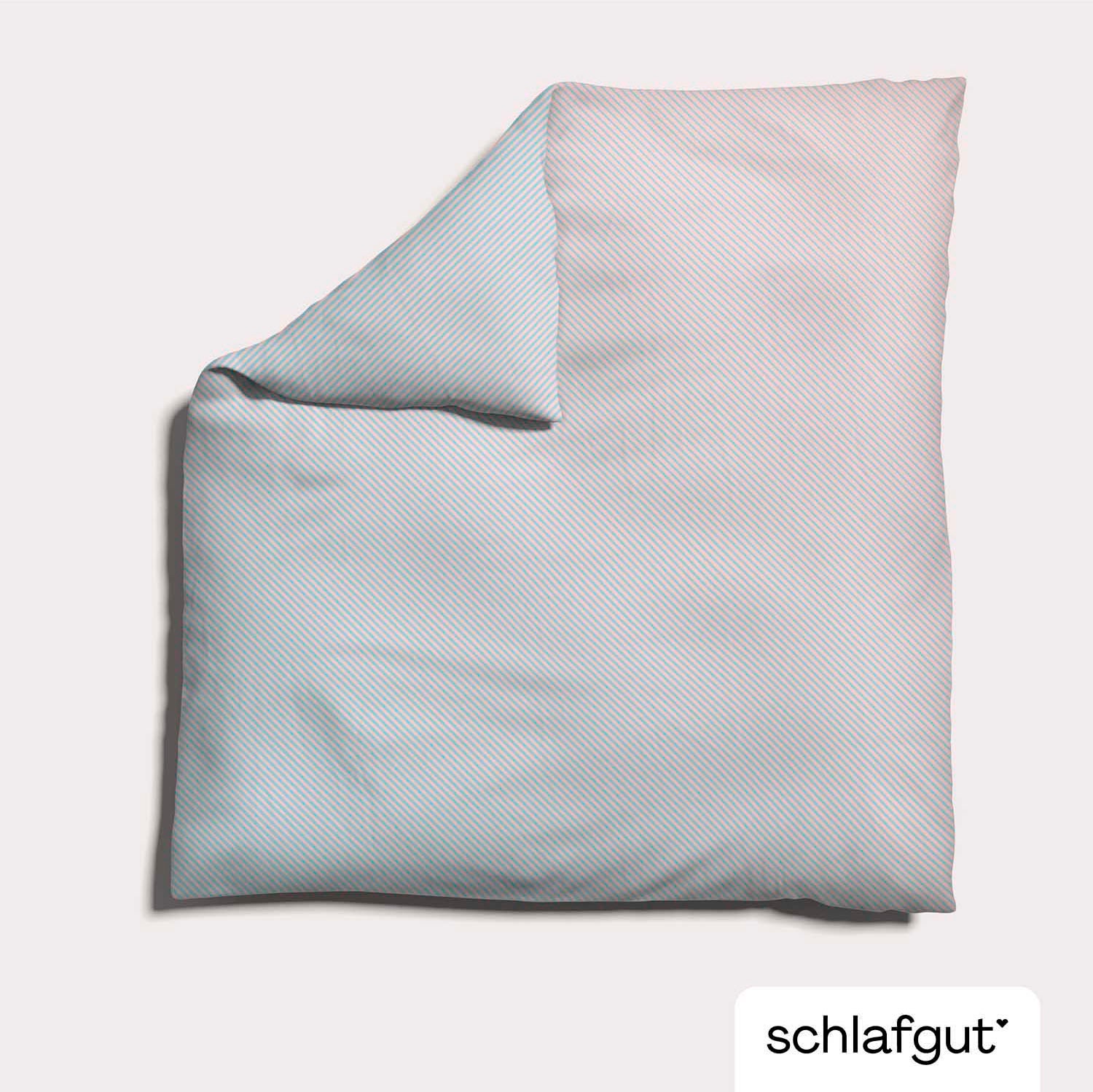 Schlafgut Bettbezug »Woven Satin Fade mit feinen Streifen«, (1 St.), mit Farbverlauf, Mix & Match: passender Kissenbezug erhältlich
