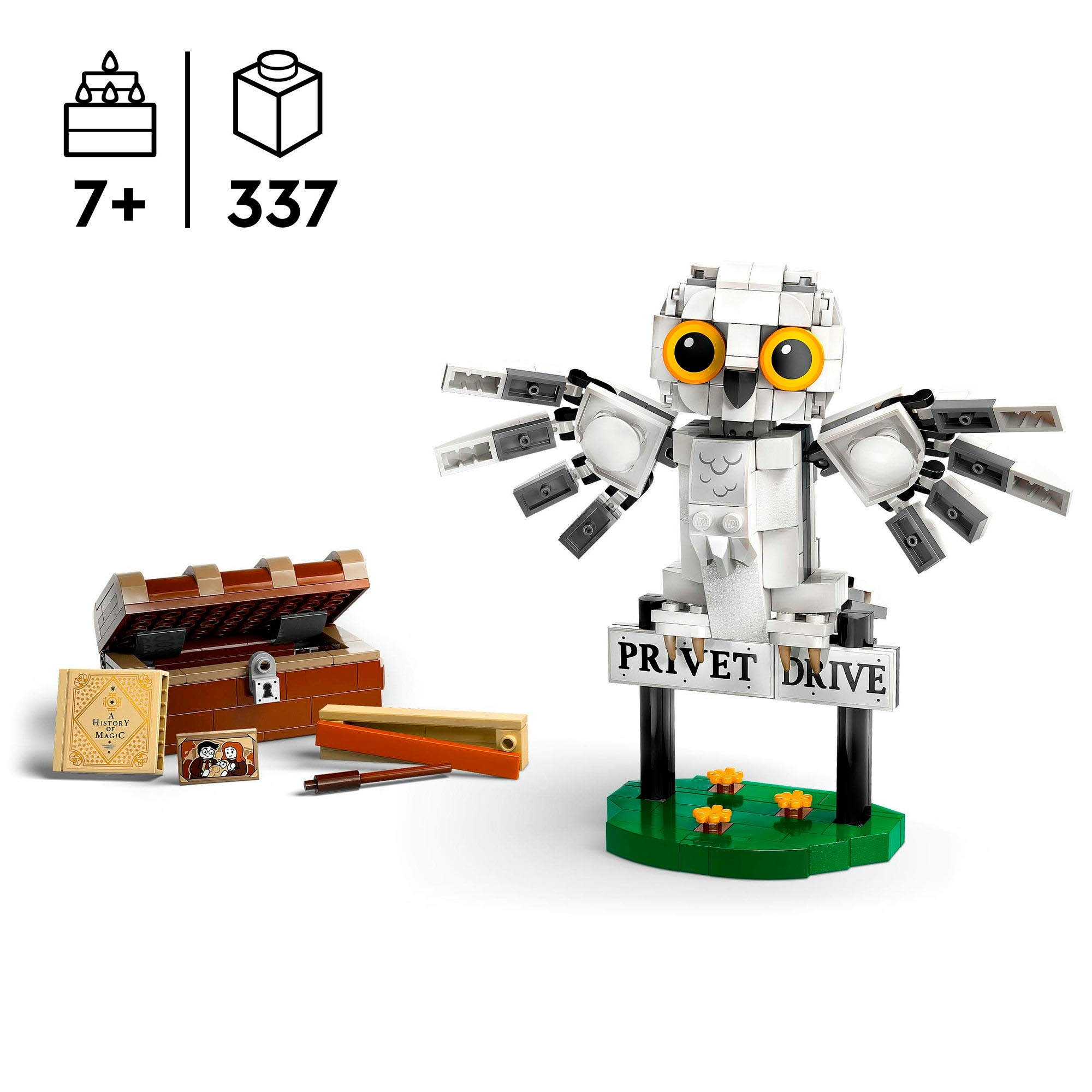 LEGO® Konstruktionsspielsteine »Hedwig™ im Ligusterweg 4 (76425), LEGO® Harry Potter™«, (337 St.), Made in Europe