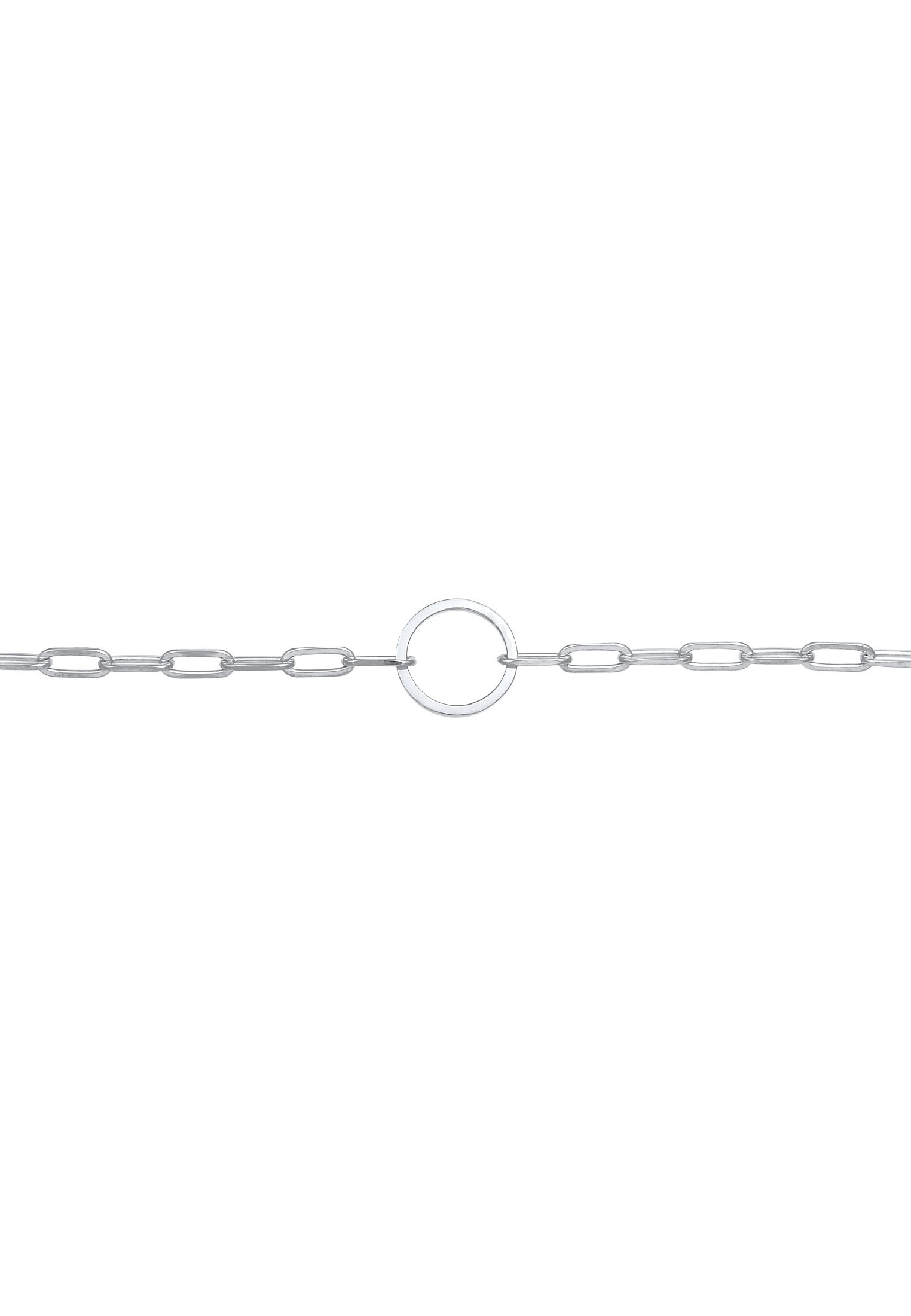 Elli Premium Choker »Halskette Gliederkette länglich Kreis Trend Geo 925 Silber«