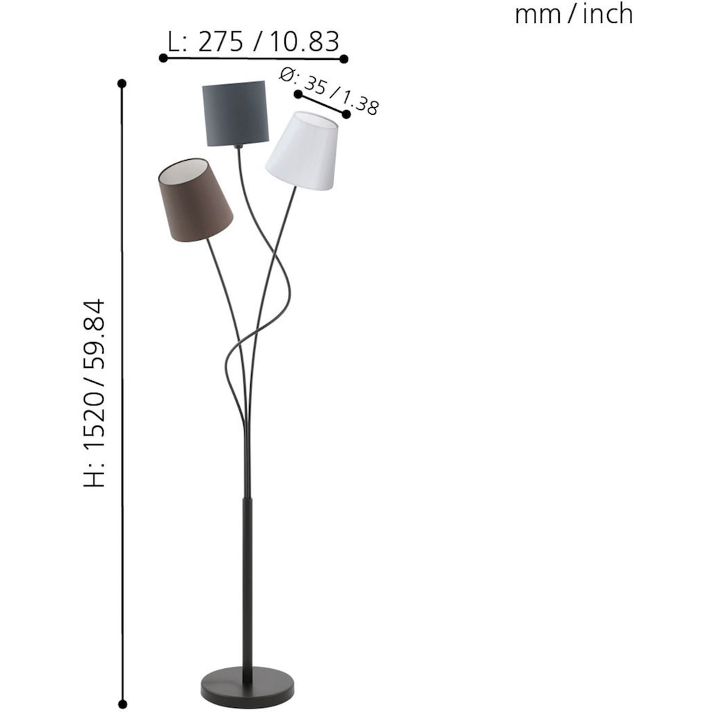 EGLO Stehlampe »MARONDA«, 3 flammig-flammig