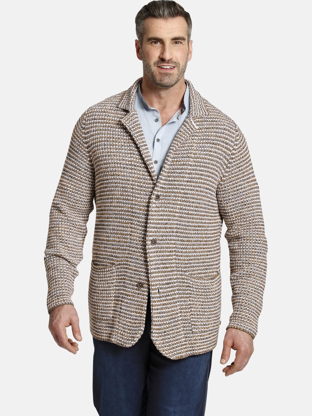 Charles Colby Strickjacke »SIR CURBOUR«, Stricksakko im Retro-Stil