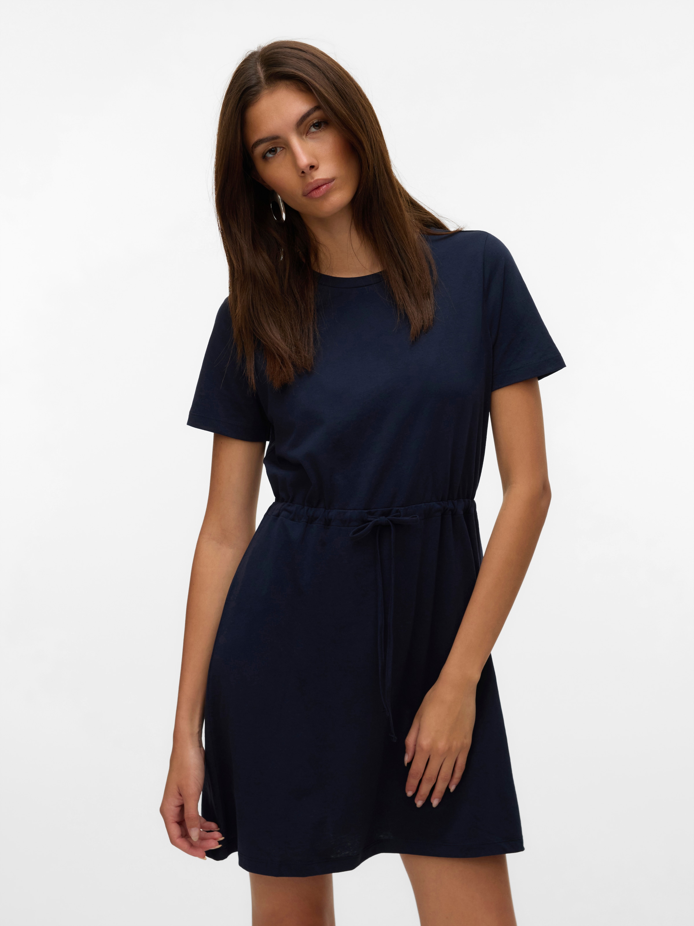 Vero Moda Shirtkleid »VMLUNA SS SHORT STRING DRESS JRS NOOS«