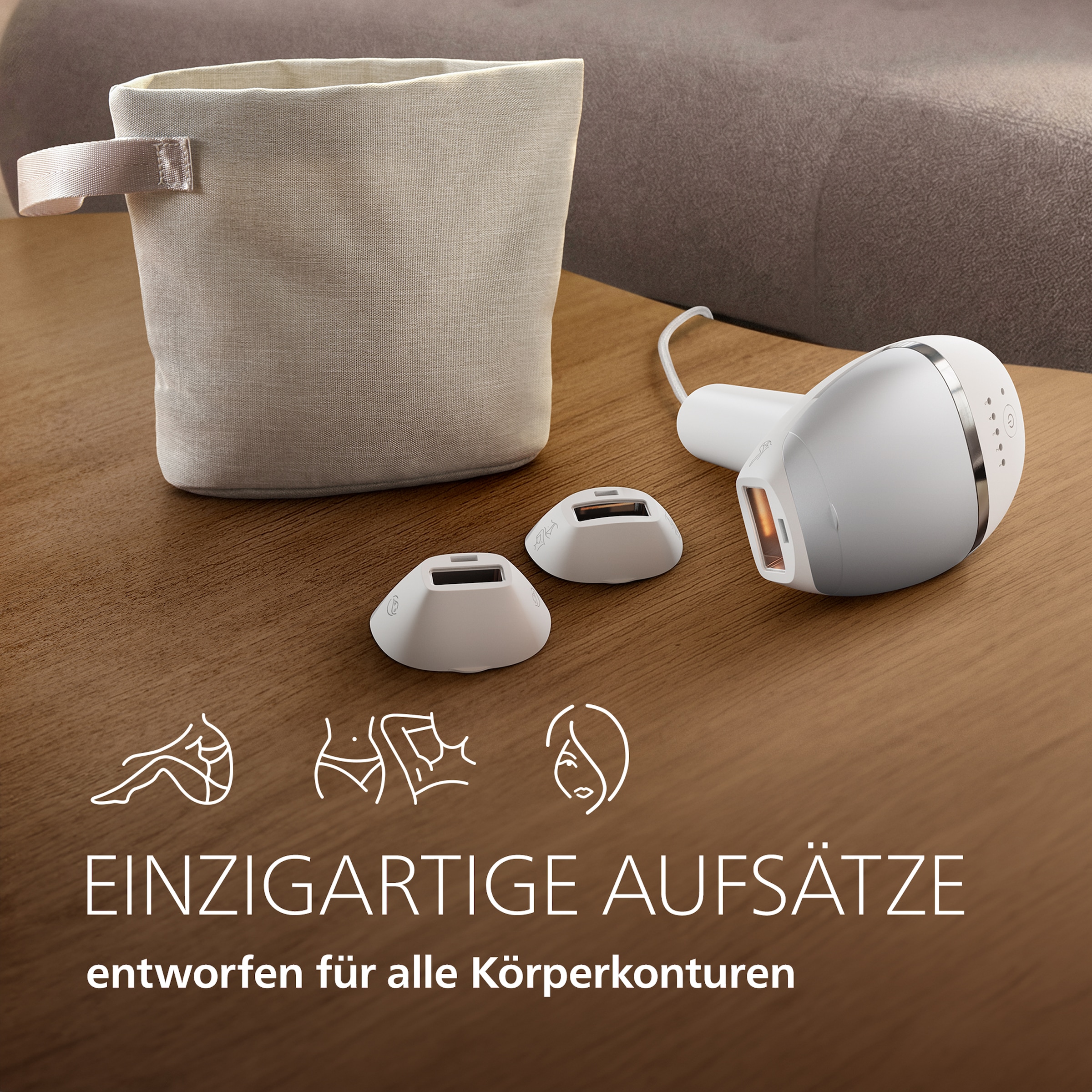 Philips IPL-Haarentferner »Philips Lumea Series 9000 BRI936/00, NEUHEIT« 3 Aufsätze (empfindliche Bereiche, Körper, Gesicht)