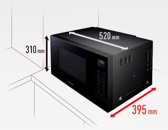 Panasonic Mikrowelle »NN-CT56JBGPG«, Grill und Heißluft, 1000 W