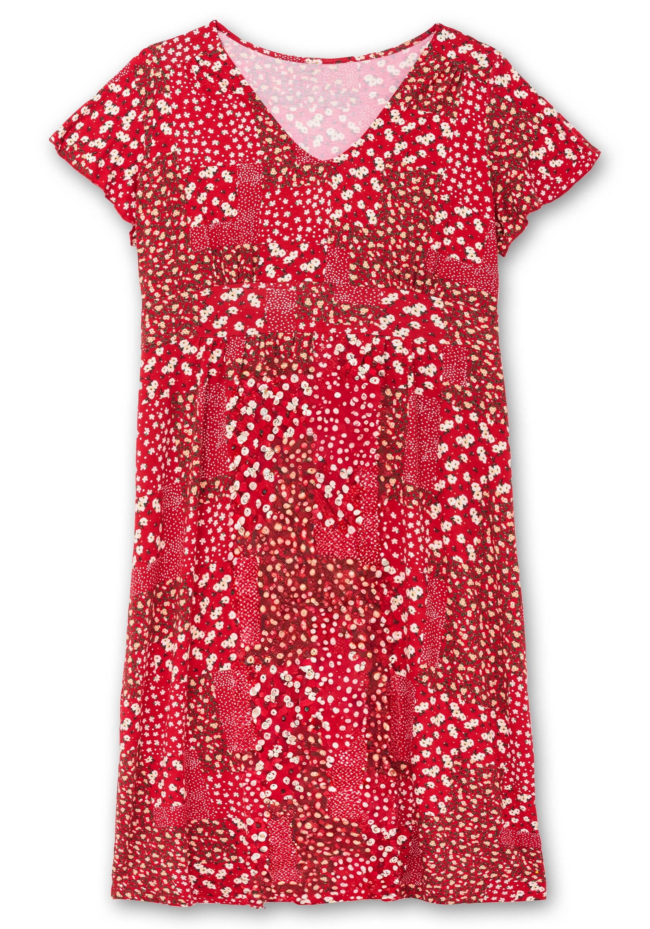 Sheego Jerseykleid »Jerseykleid in Midilänge, mit Blumenprint«