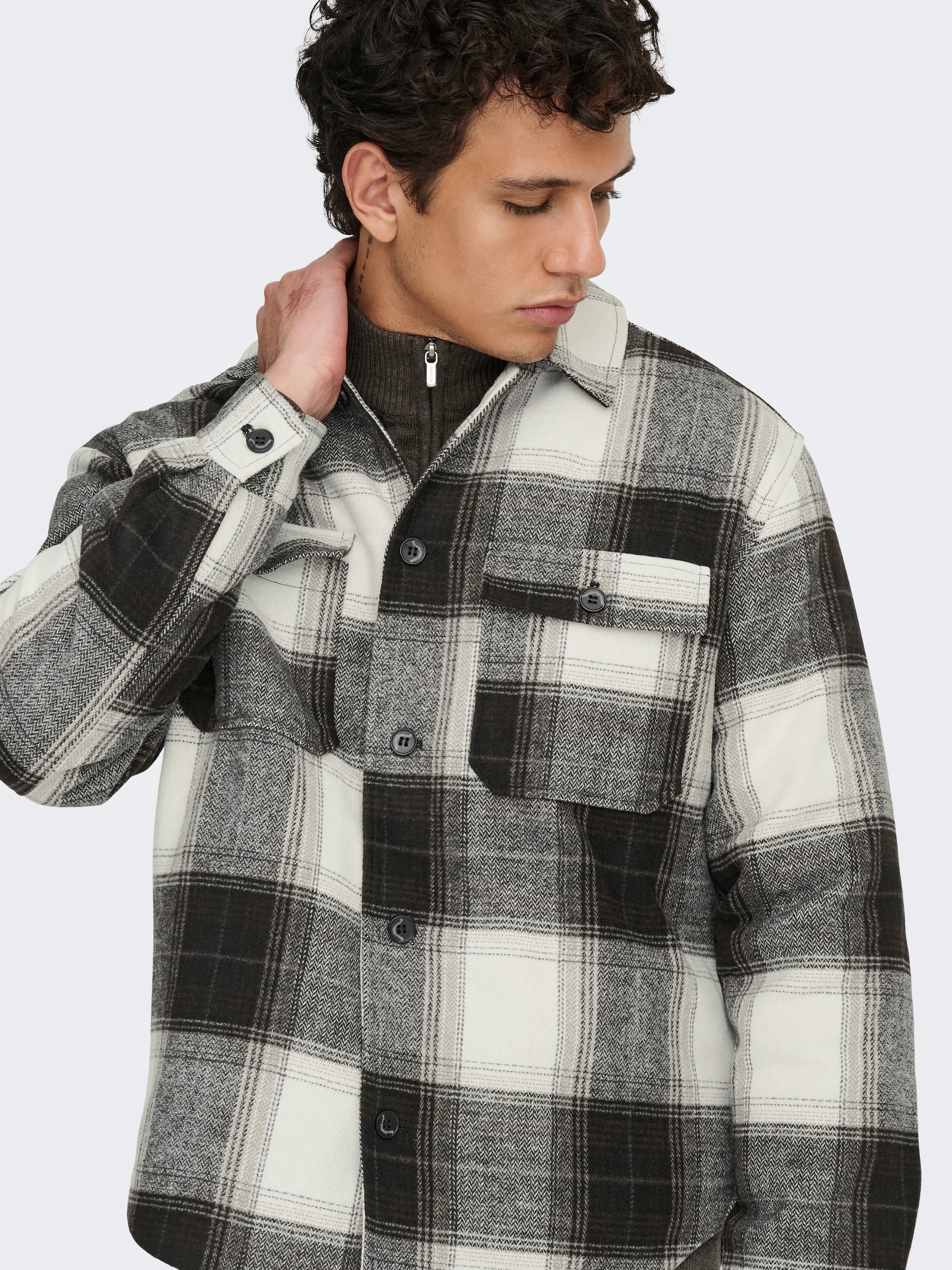 ONLY & SONS Hemdjacke »ONSZACK OVERSHIRT OTW NOOS« Polyester, regular fit