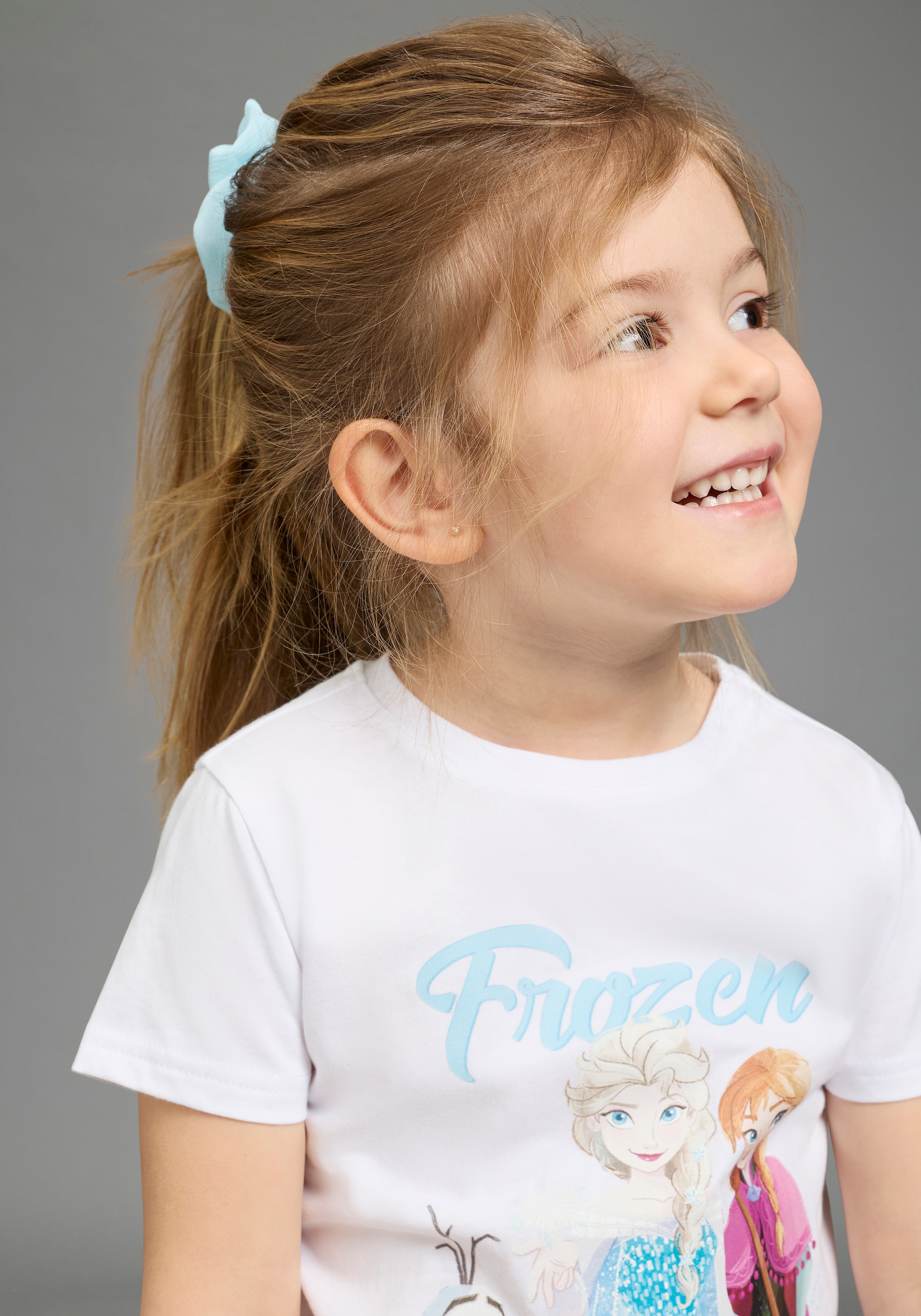 KIDSWORLD T-Shirt »FROZEN: ELSA & ANNA - Disney Shirt« Kurzarm, Rundhalsausschnitt, bedrucktes Single Jersey