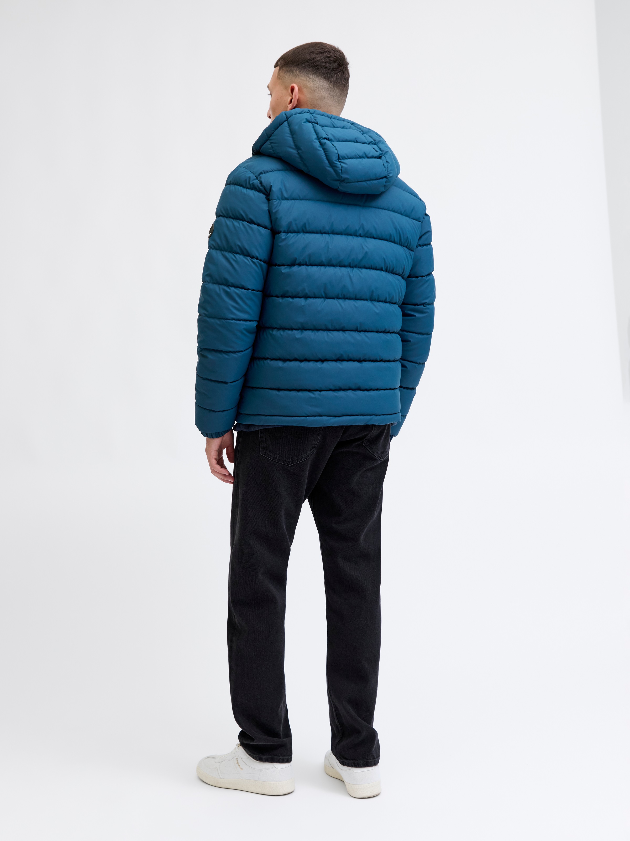 Jack & Jones Steppjacke »JCOPOINT PU PUFFER JACKET BF« mit Kapuze