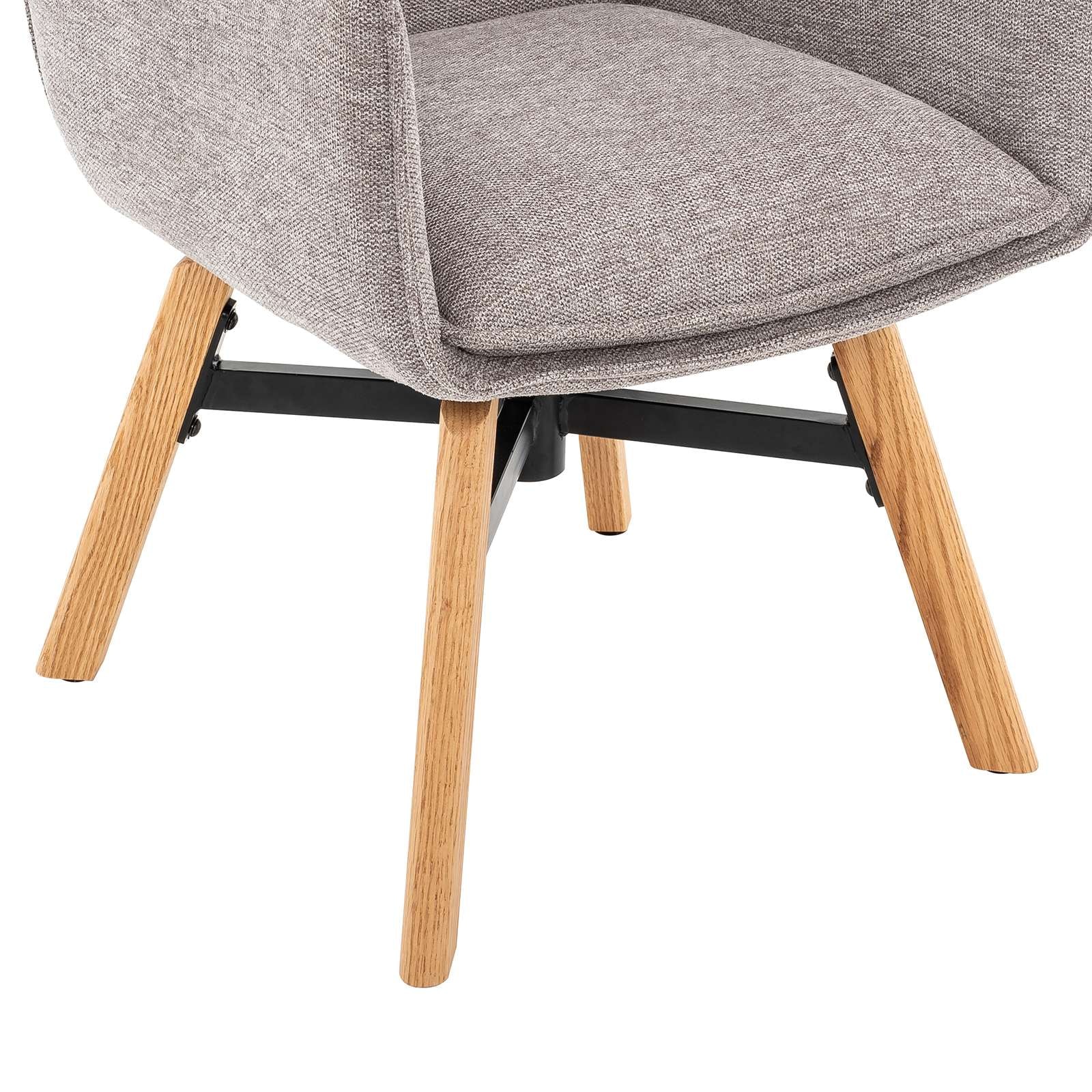 OTTO home Esszimmerstuhl »Elyssa« () 1 Stk.massives Eichenholzgestell,  pflegeleichter Webstoff, Drehfunktion