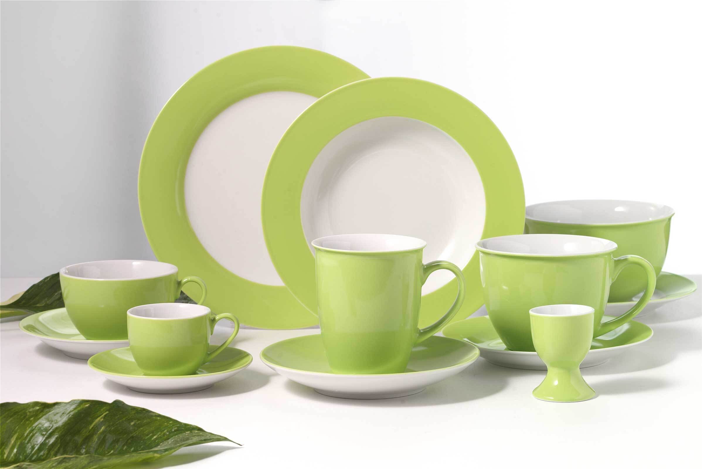 Ritzenhoff & Breker Espressotasse »Espressotassen mit Untertassen Doppio 80 ml 6er Set bunt« Spülmaschinenfest, Mikrowellensicher