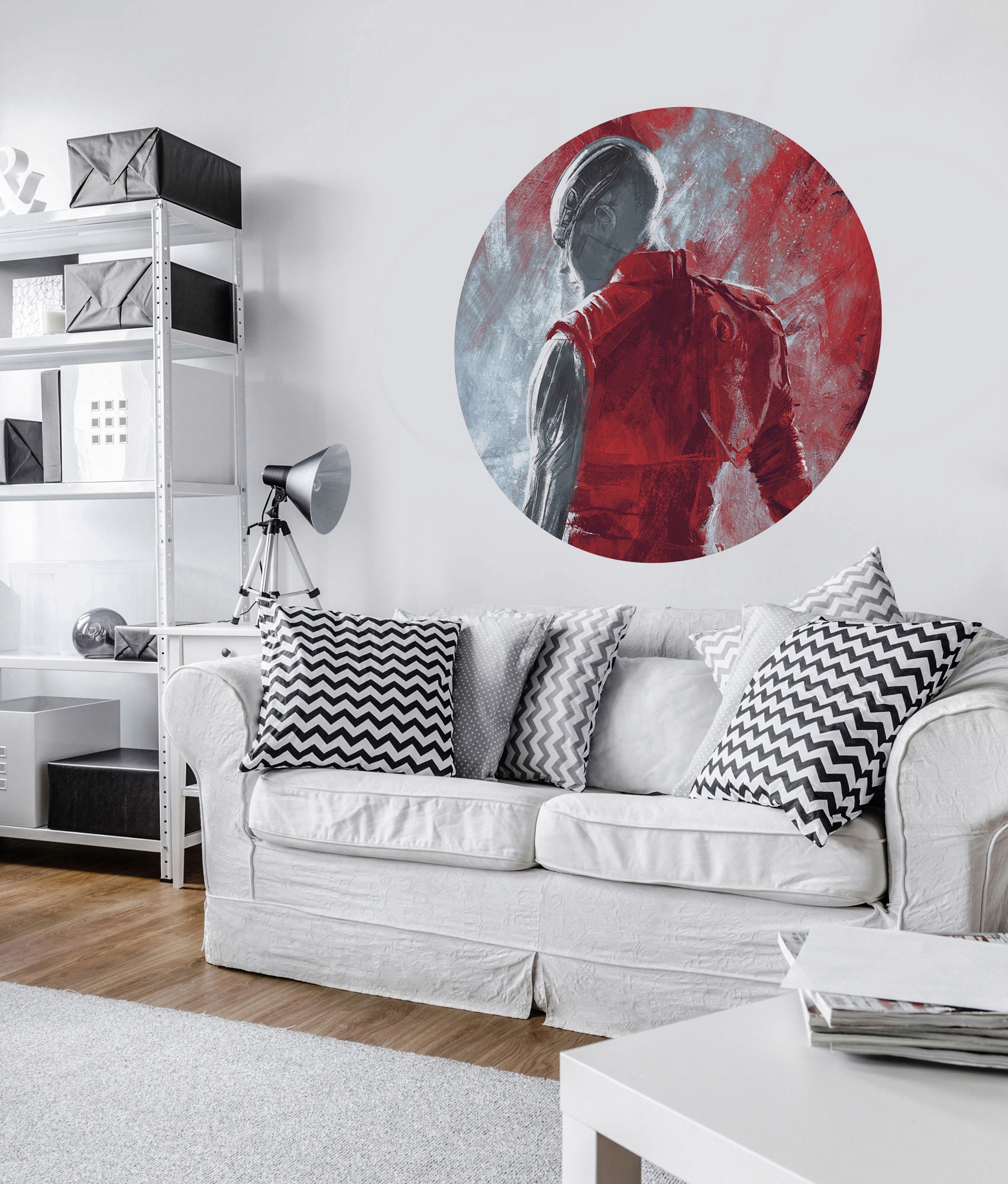 Komar Fototapete »Vlies selbstklebend - Avengers Painting Nebula - Größe 125 x 125 cm«, bedruckt, Kinderzimmer