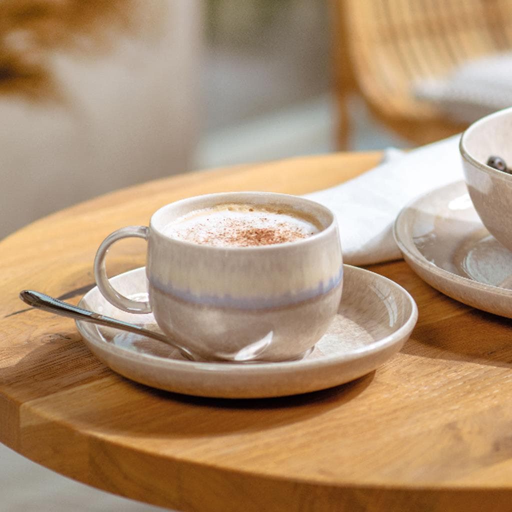 like. by Villeroy & Boch Geschirr-Set »Kaffeeservice Perlemor Sand 18er Set beige« Spülmaschinengeeignet, Mikrowellengeeignet