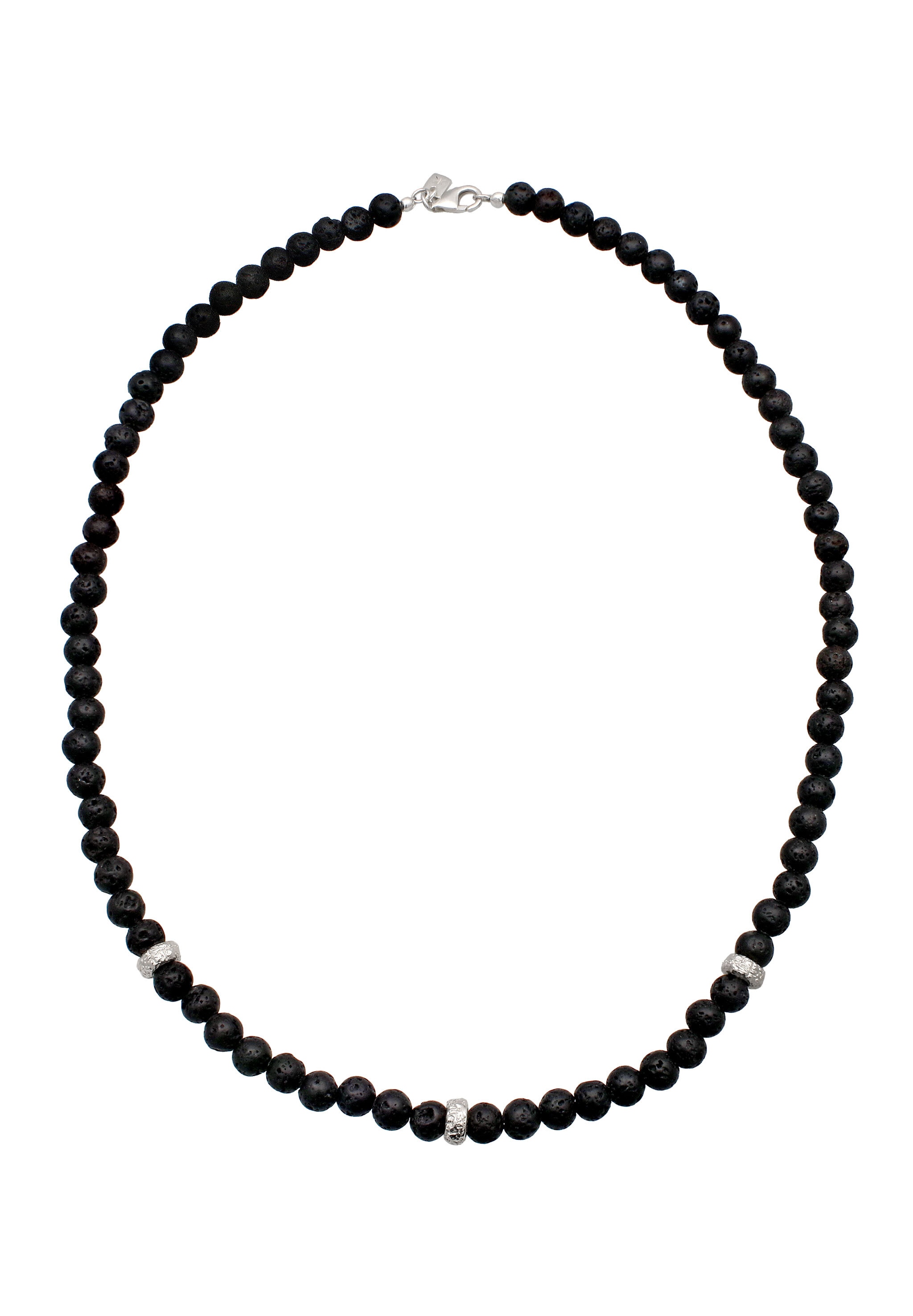 Kuzzoi »Halskette Lava Schwarz 925 Sterling Silber«