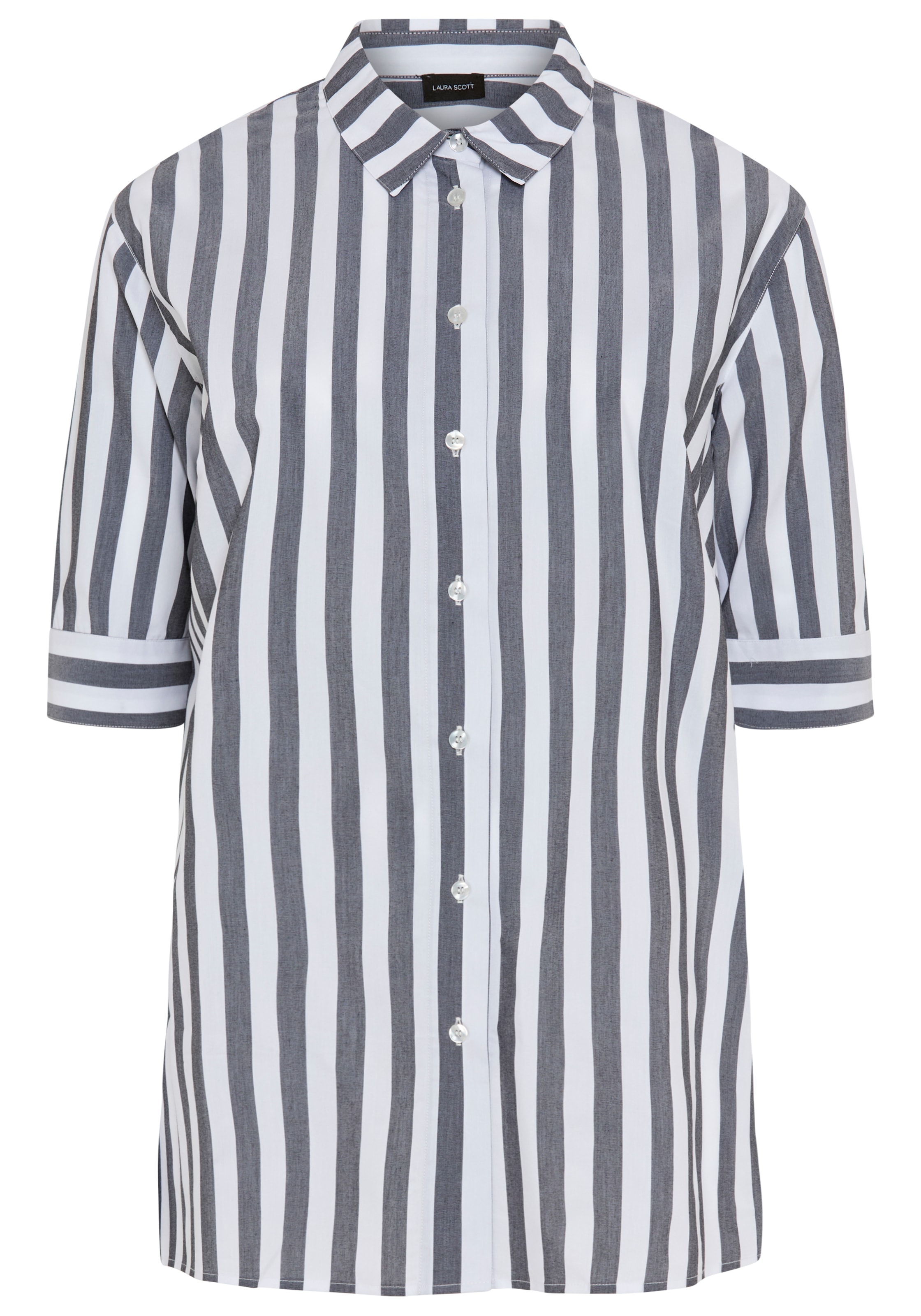Laura Scott CURVE Klassische Bluse »Große Größen« femininer Stil, aus Baumwolle, Polyester und Elasthan