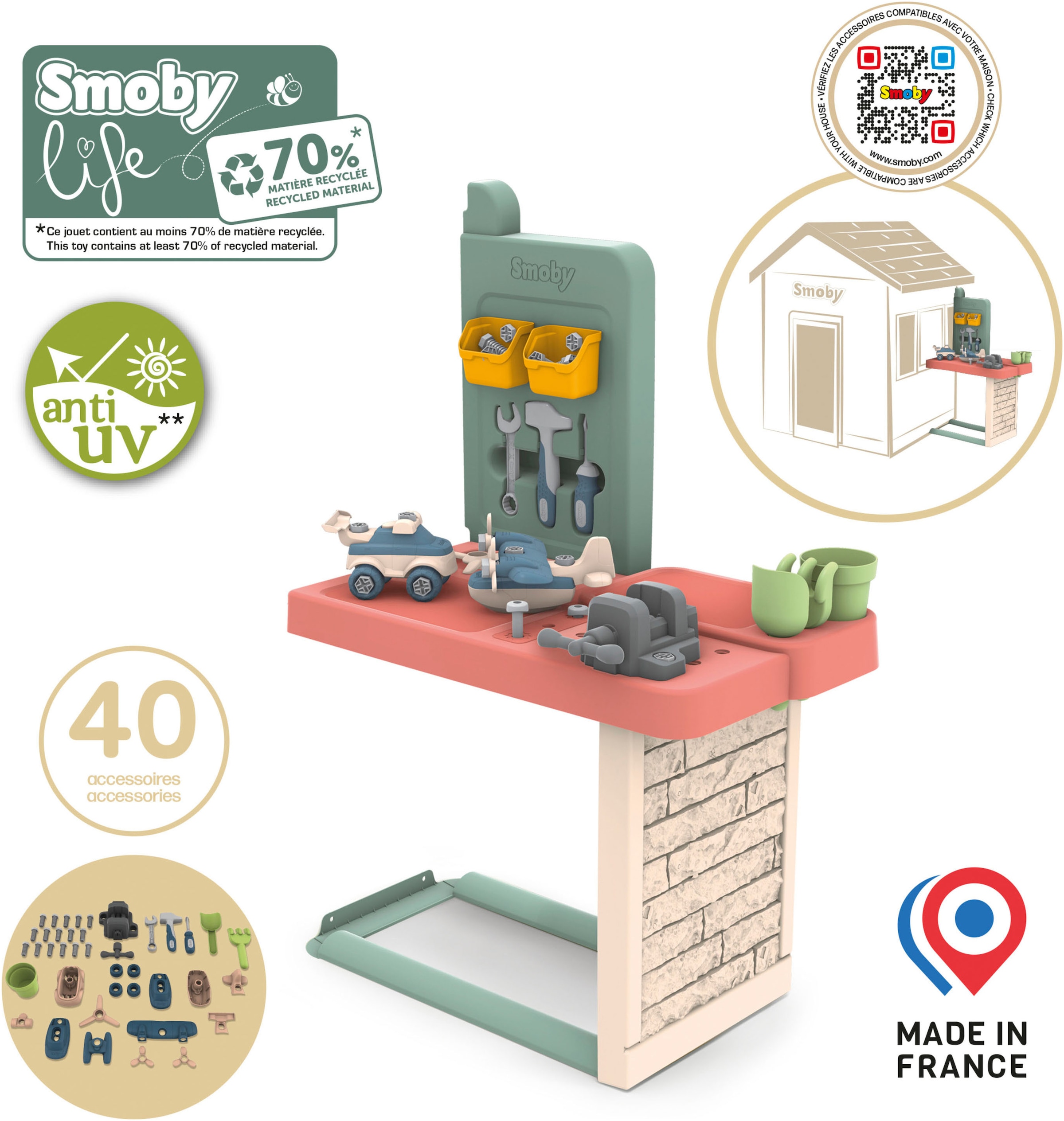 Smoby Spielhaus »Smoby Life Werkbank« Made in Europe