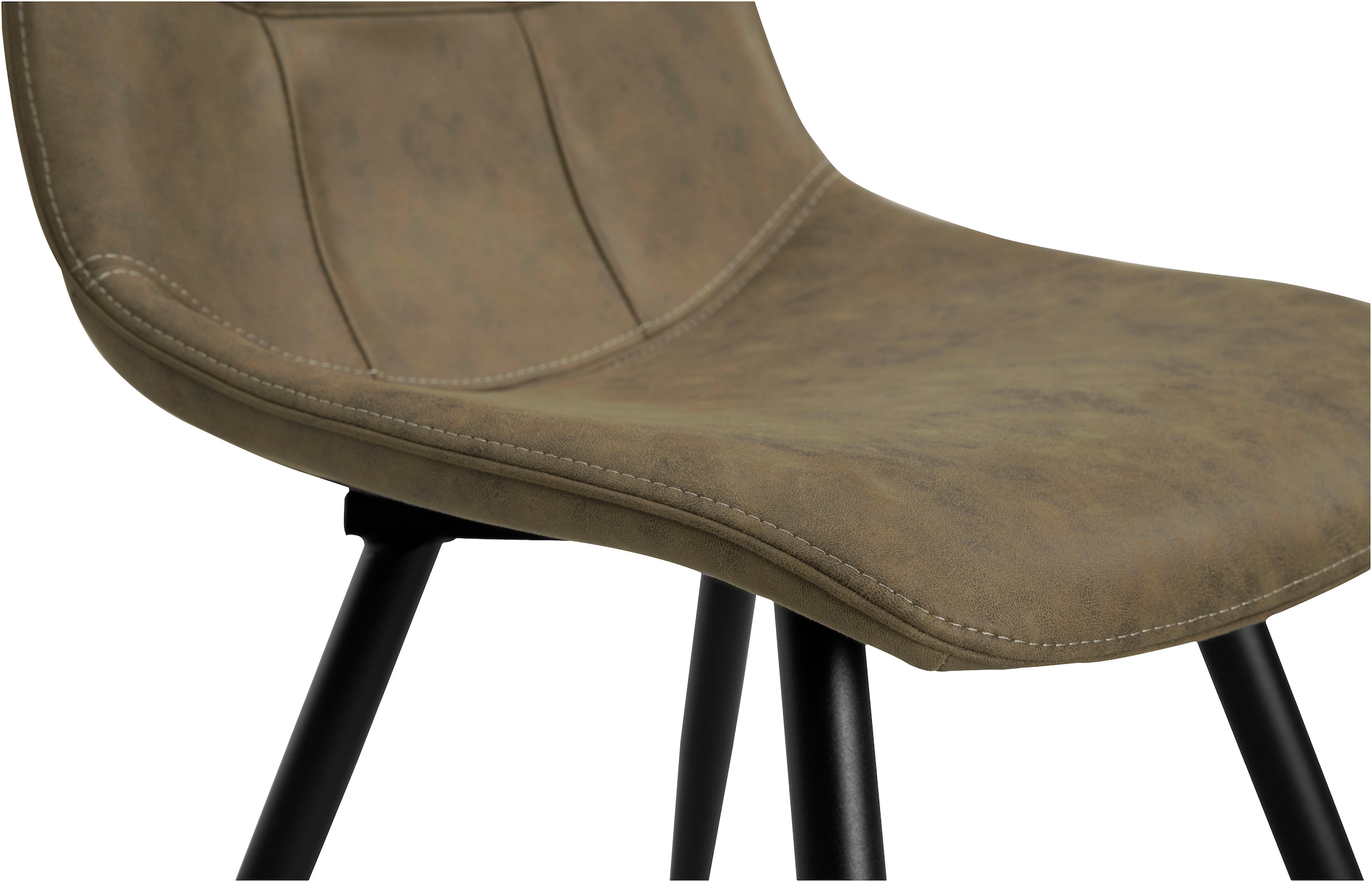 OMG Design Esszimmerstuhl »Peak«, (Set), 1 St., Stoff, moderne Sitzschale in Microfaser Lederoptik