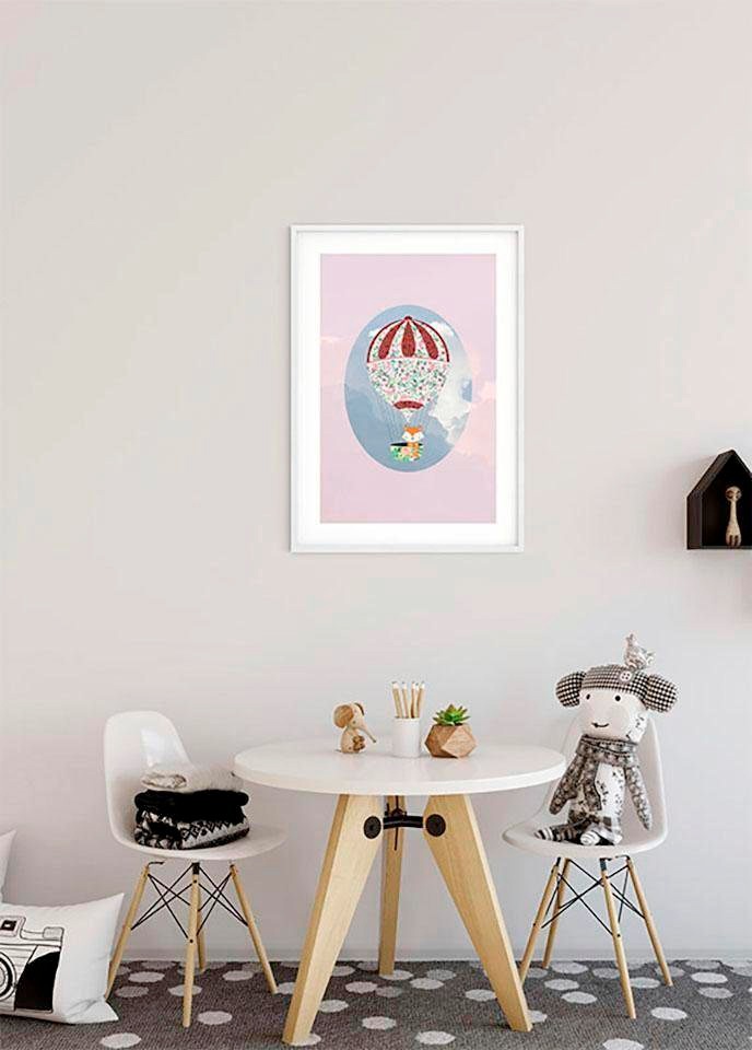 Komar Bild »Happy Balloon Rose«, Figuren, (1 St.), Wandbild zur Dekoration - ohne Rahmen