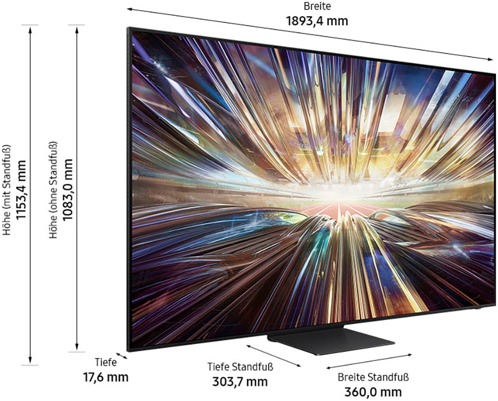 Samsung QLED Mini LED-Fernseher »GQ85QN800DT«, 8K Ultra HD, Smart-TV, Neural Quantum 8K AI Gen2 Prozessor, bis zu 165Hz, AI Upscaling, KI TV