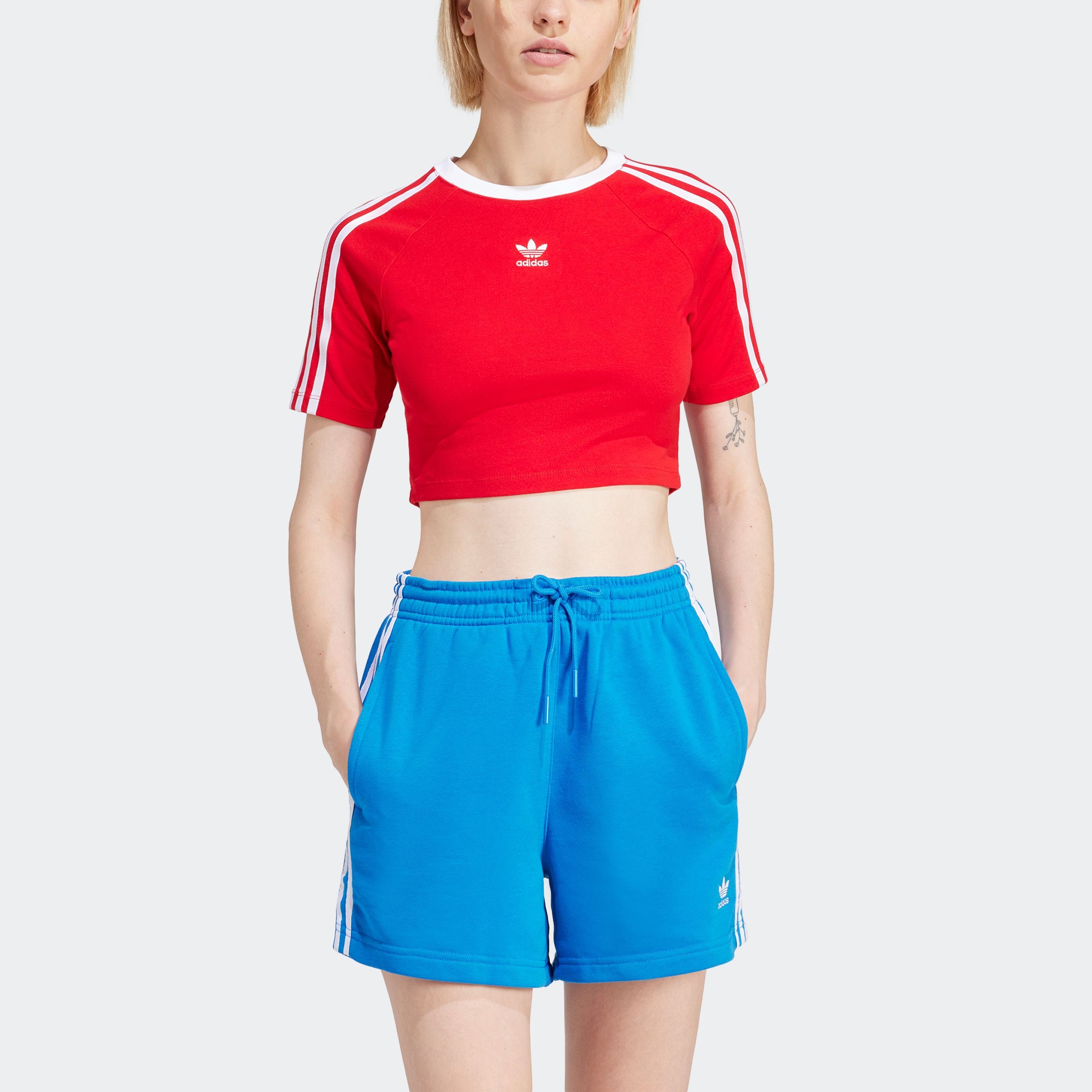 adidas Originals T-Shirt »3 S BABY TEE«, Cropped drei Streifen Shirt