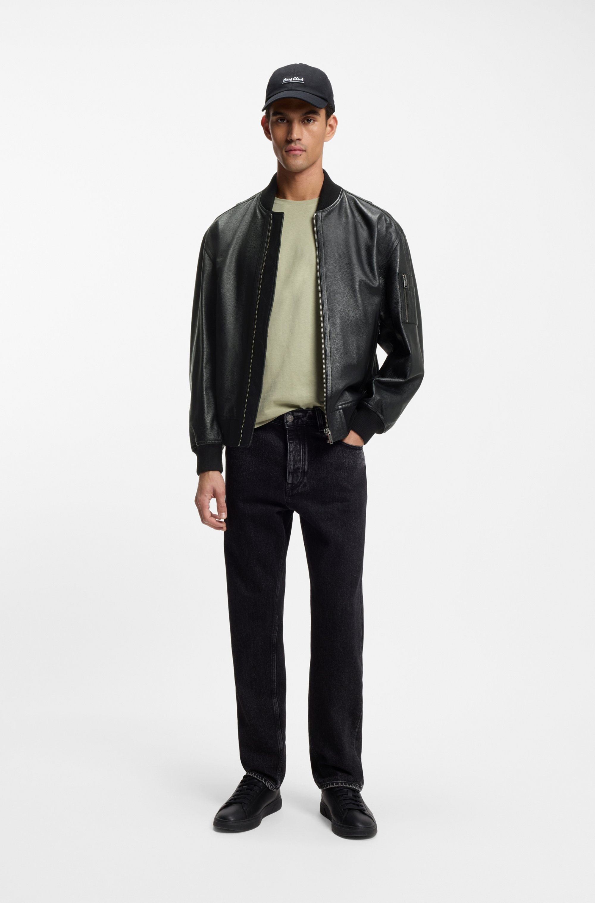 BOSS ORANGE Lederjacke »Jakri«