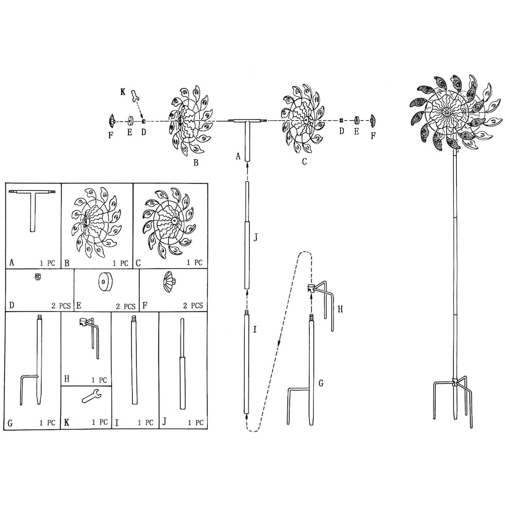 locker Gartenstecker »42525-06«, (1 St.)