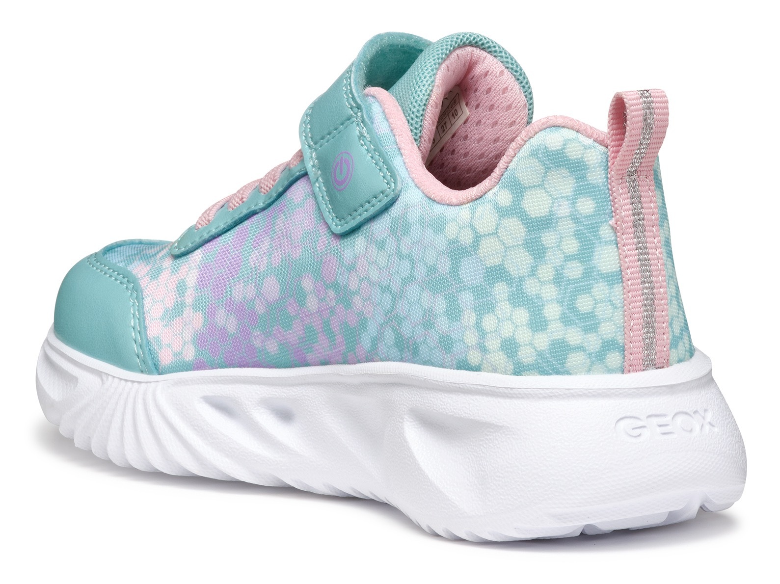 Geox Sneaker »J ASSISTER GIRL Blinkschuh«, Halbschuh, Klettschuh mit Textilfutter