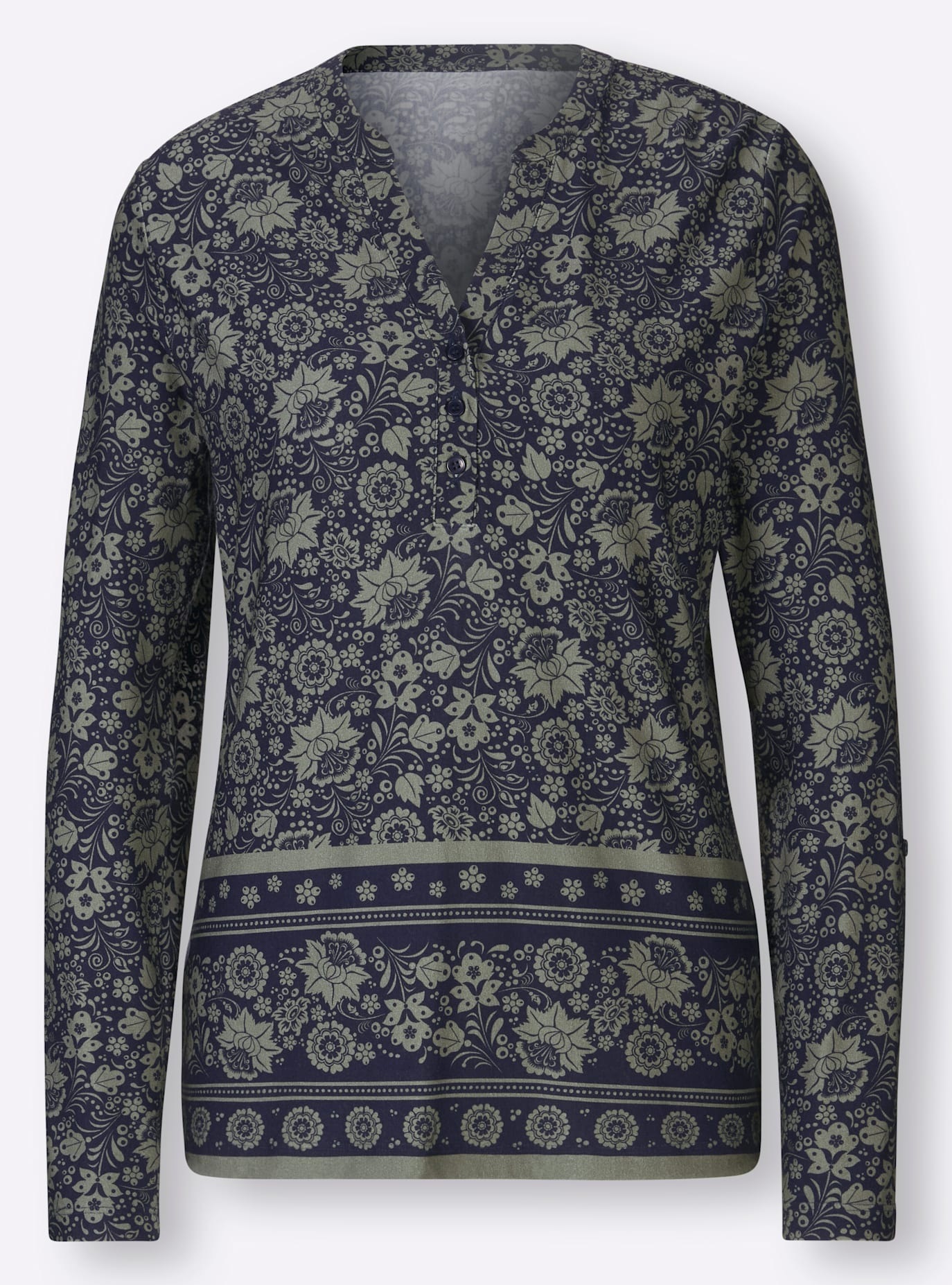 heine Langarmshirt »Druck-Shirt«, (1 tlg.)