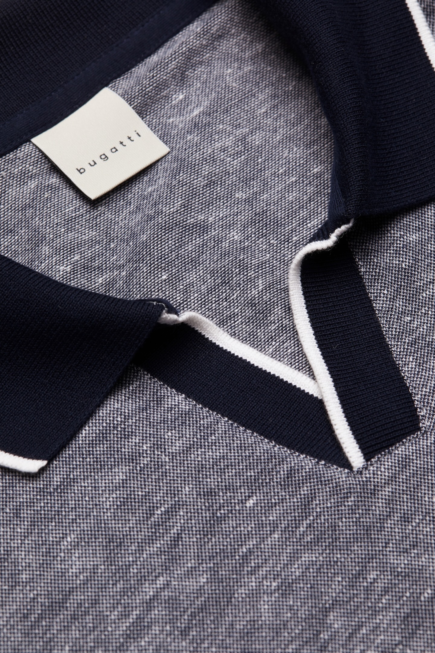 bugatti Poloshirt, in 2-tone-Optik