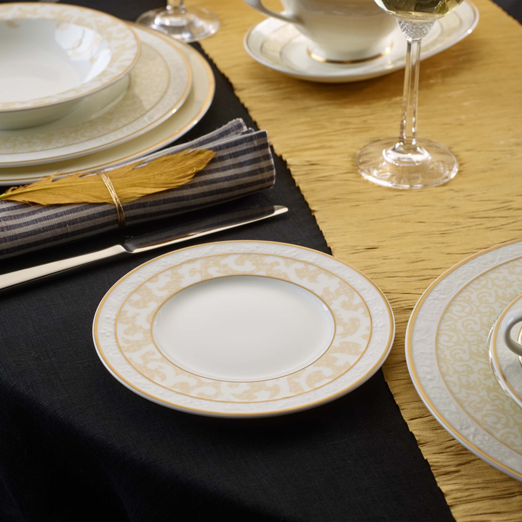 Villeroy & Boch Brotteller »Brotteller Ivoire ø 18 cm weiß-gold«