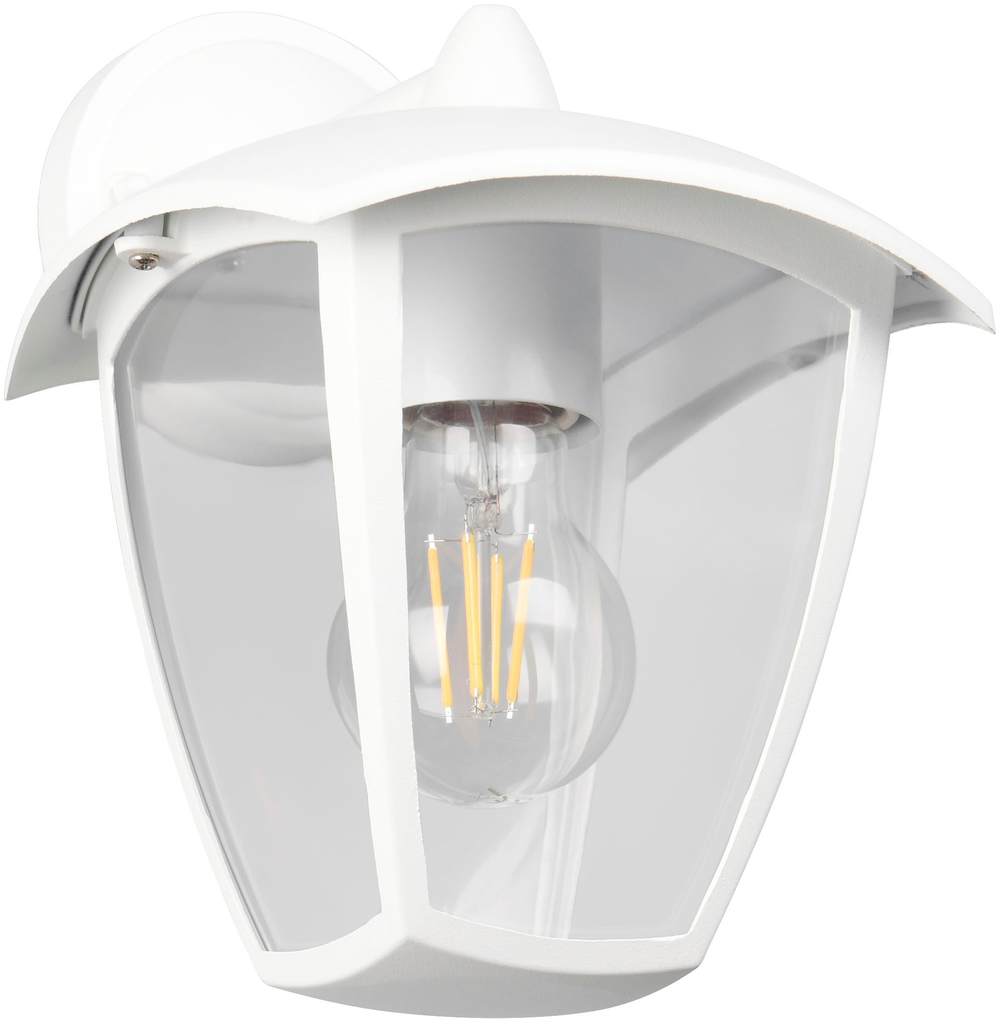 TRIO Leuchten Außen-Wandleuchte »VENTA, Laterne Hauswand Fassadenbeleuchtung, exkl 1x E27 max 10W, IP44« E27 1 Stk. warmweiß - kaltweiß Wandlampe Laternen-Optik, abwärts gerichtet, Schirm Kunststoff