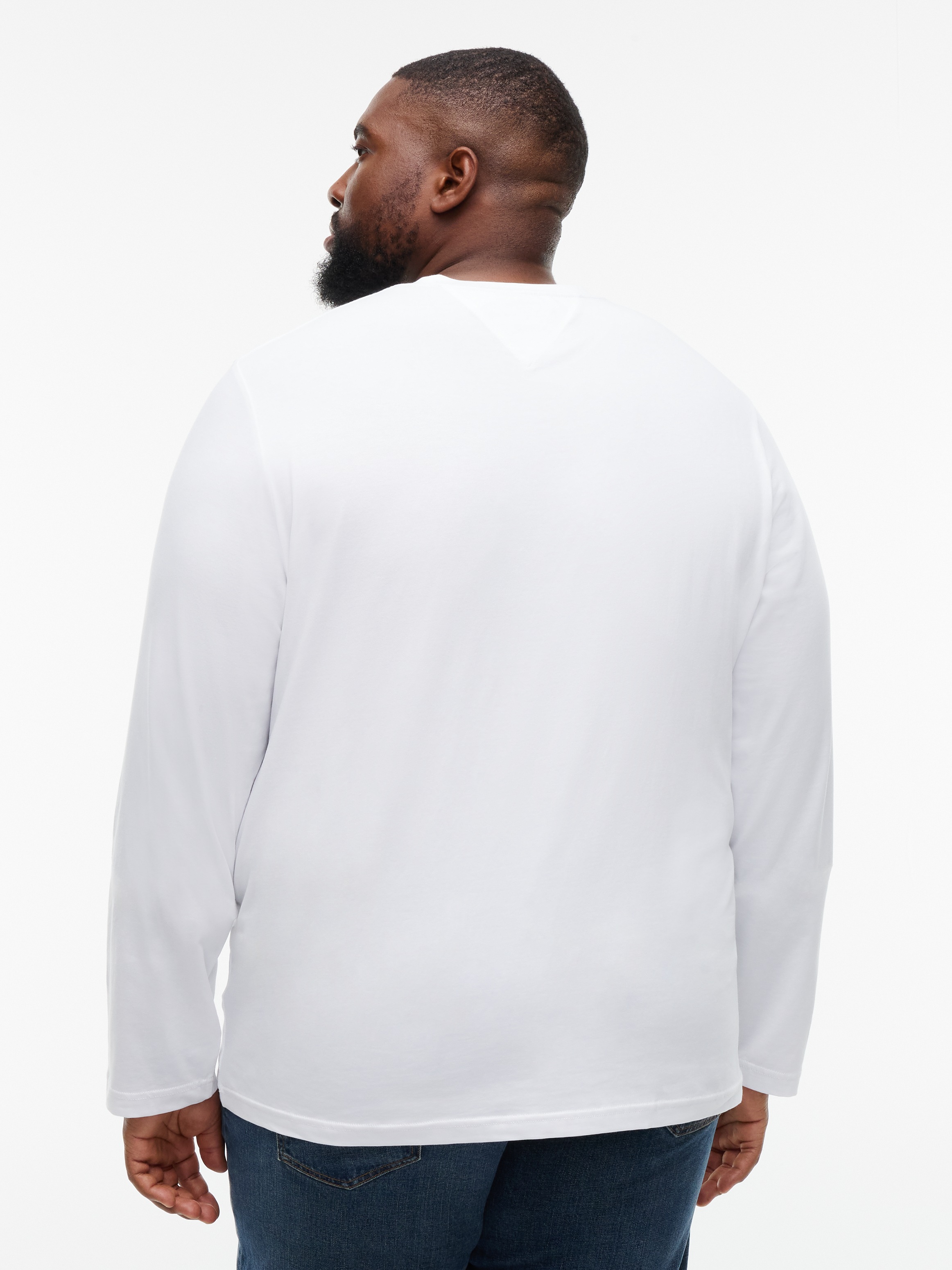 Tommy Hilfiger Big & Tall Longsleeve »BT-STRETCH SLIM FIT TEE-B mit Rundhals und Logo« unifarben, casual, slim fit, Baumwollmix, Rundhals, große Größen