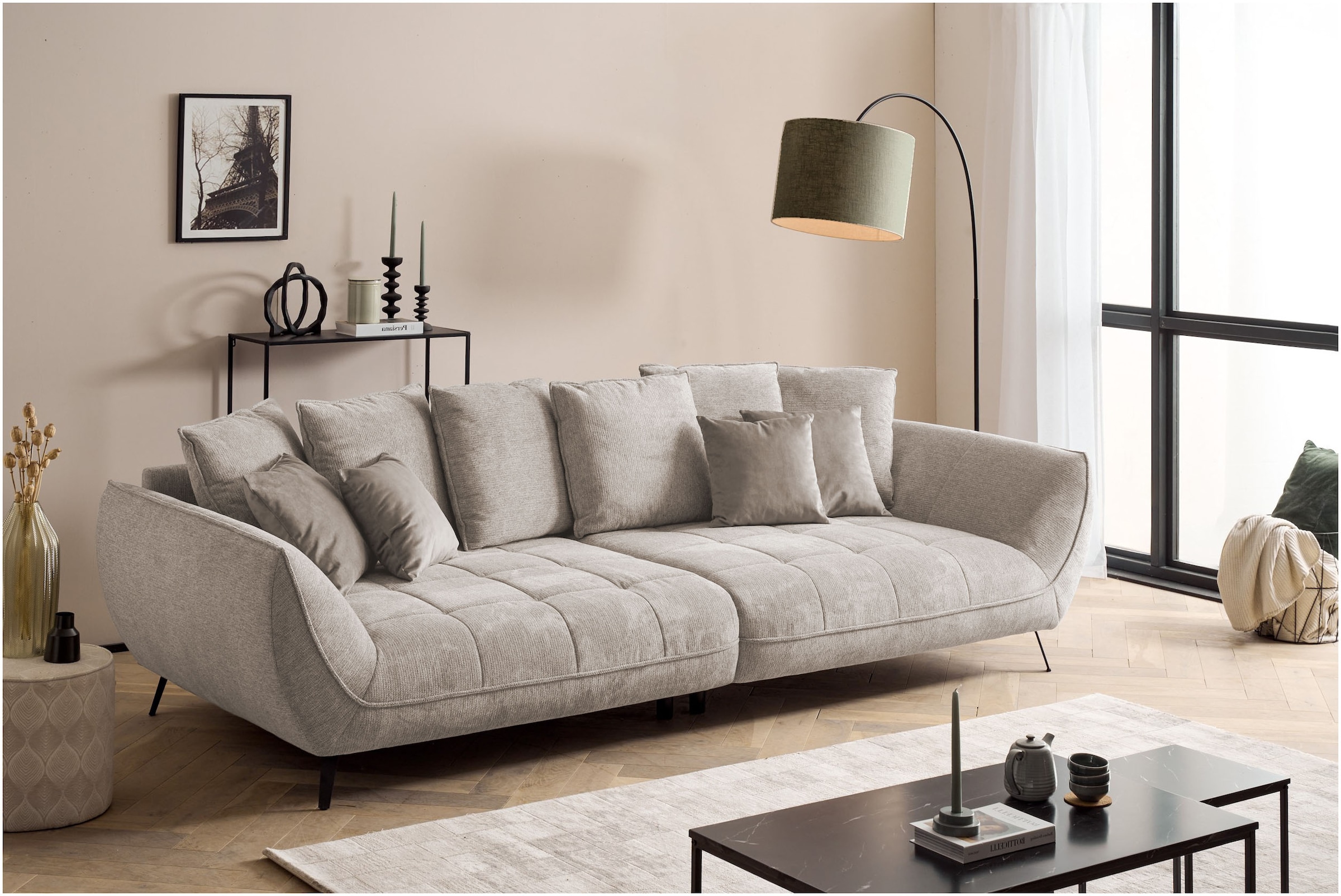 exxpo - sofa fashion Big-Sofa »Triton«, (2 St.), inkl.10-teiliges Kissenset,gemütliches Megasofa,viel Platz...