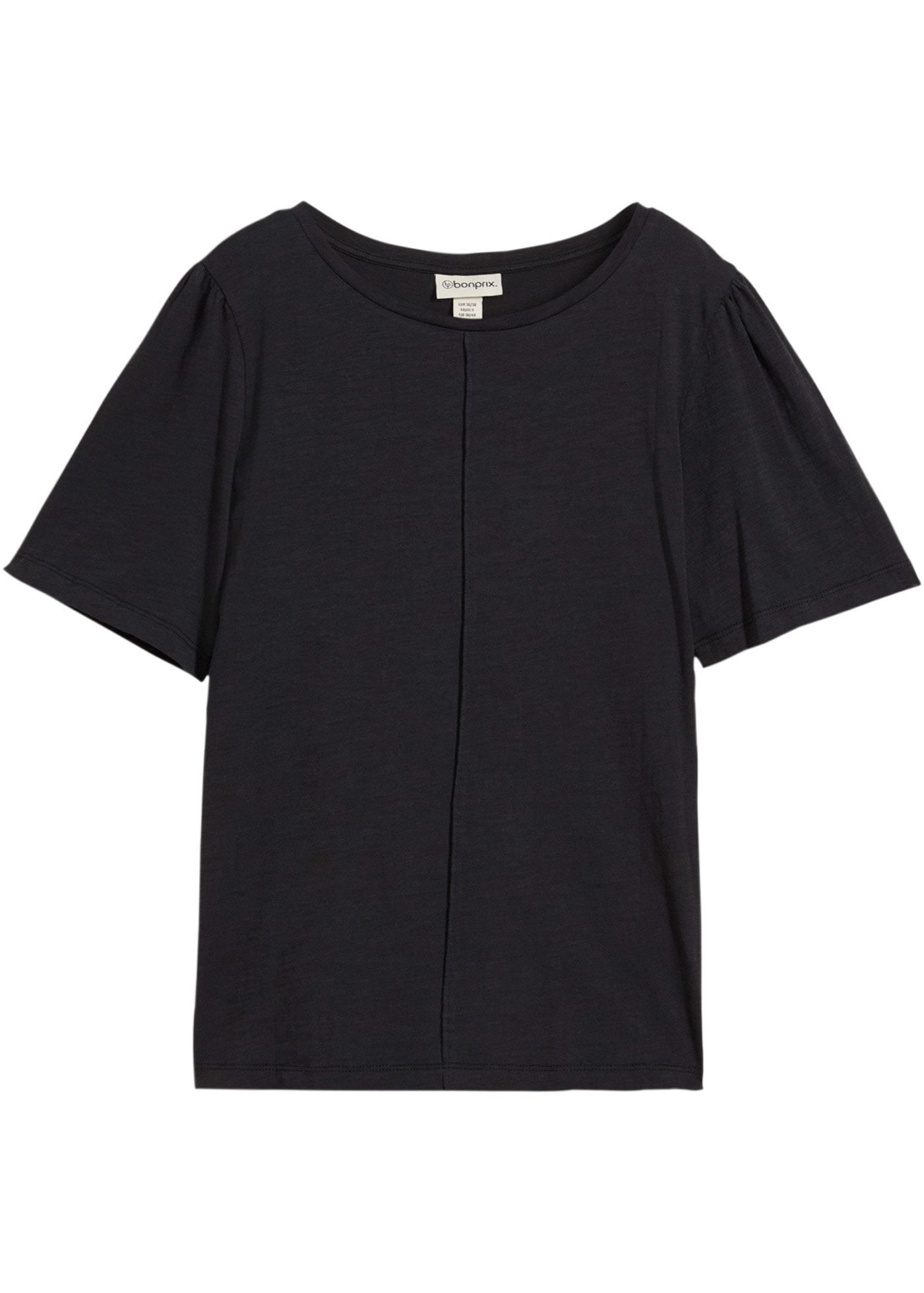 bonprix T-Shirt lockere Passform, weite Ärmel mit dezenter Raffung an der Schulter