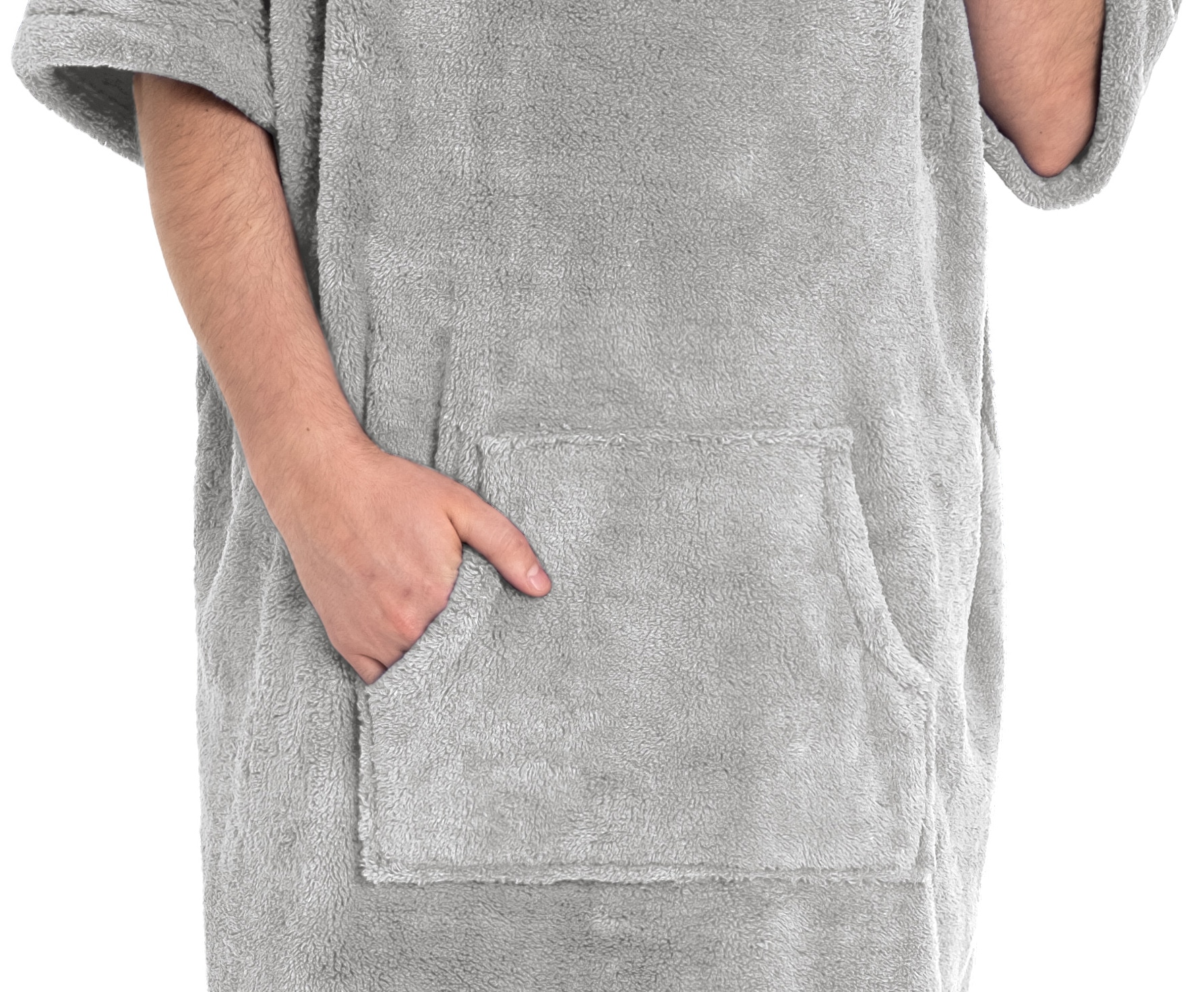my home Badeponcho »Lillou, ideal für Sauna, Spa & im Urlaub«, (1 St.), weich und kuschelig, Fleece, Unisex, für Damen und Herren, Surfponcho