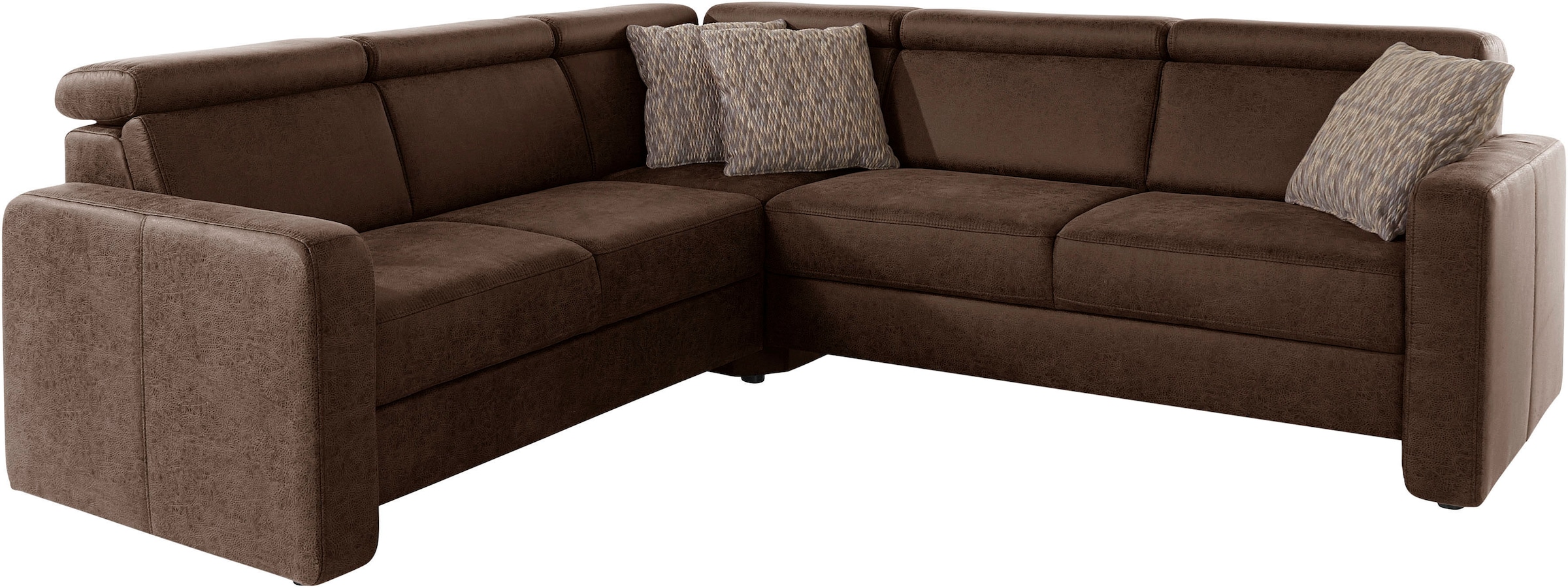 sit&more Ecksofa »Bologna L-Form« Kopfteilverstellung, wahlweise mit Bettfunktion und Schubkasten