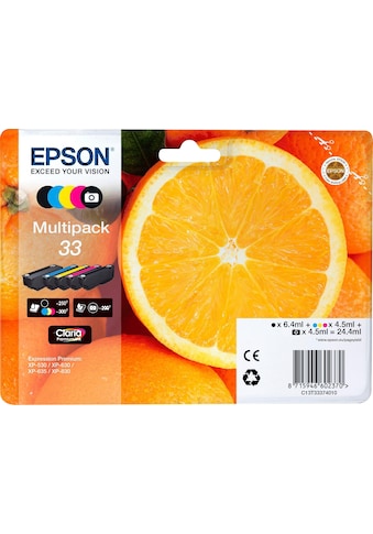 Epson Tintenpatrone »33, C13T33374021, Clara Premium Ink«, (Spar-Set, Multipack),... kaufen