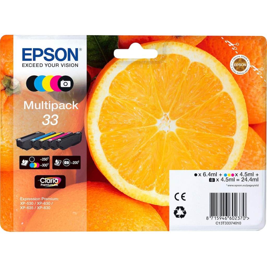 Epson Tintenpatrone »33«, (Spar-Set, Multipack)