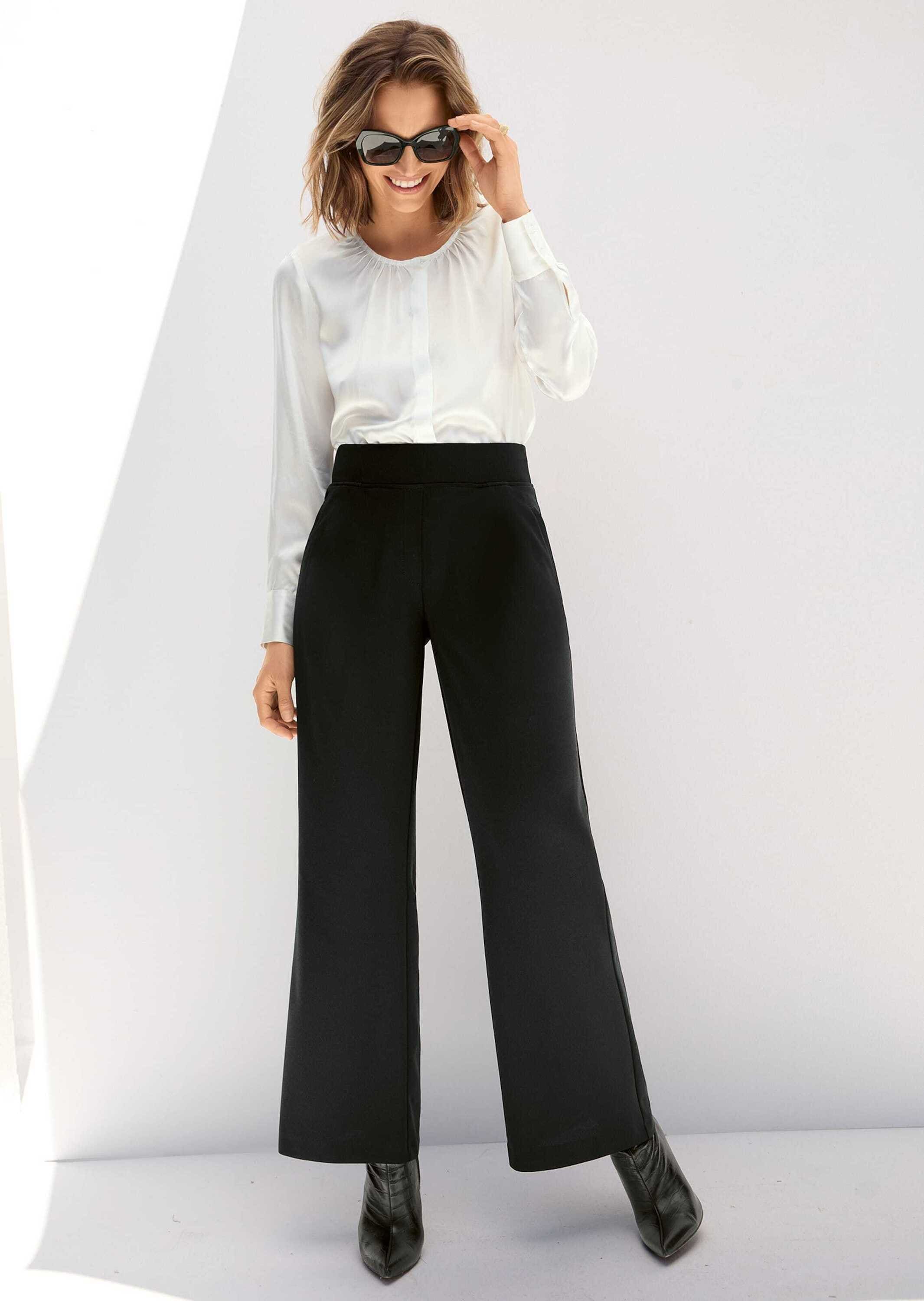 MADELEINE Langarmbluse »Bluse Elegante Seidenbluse mit verdeckter Knopfleiste«