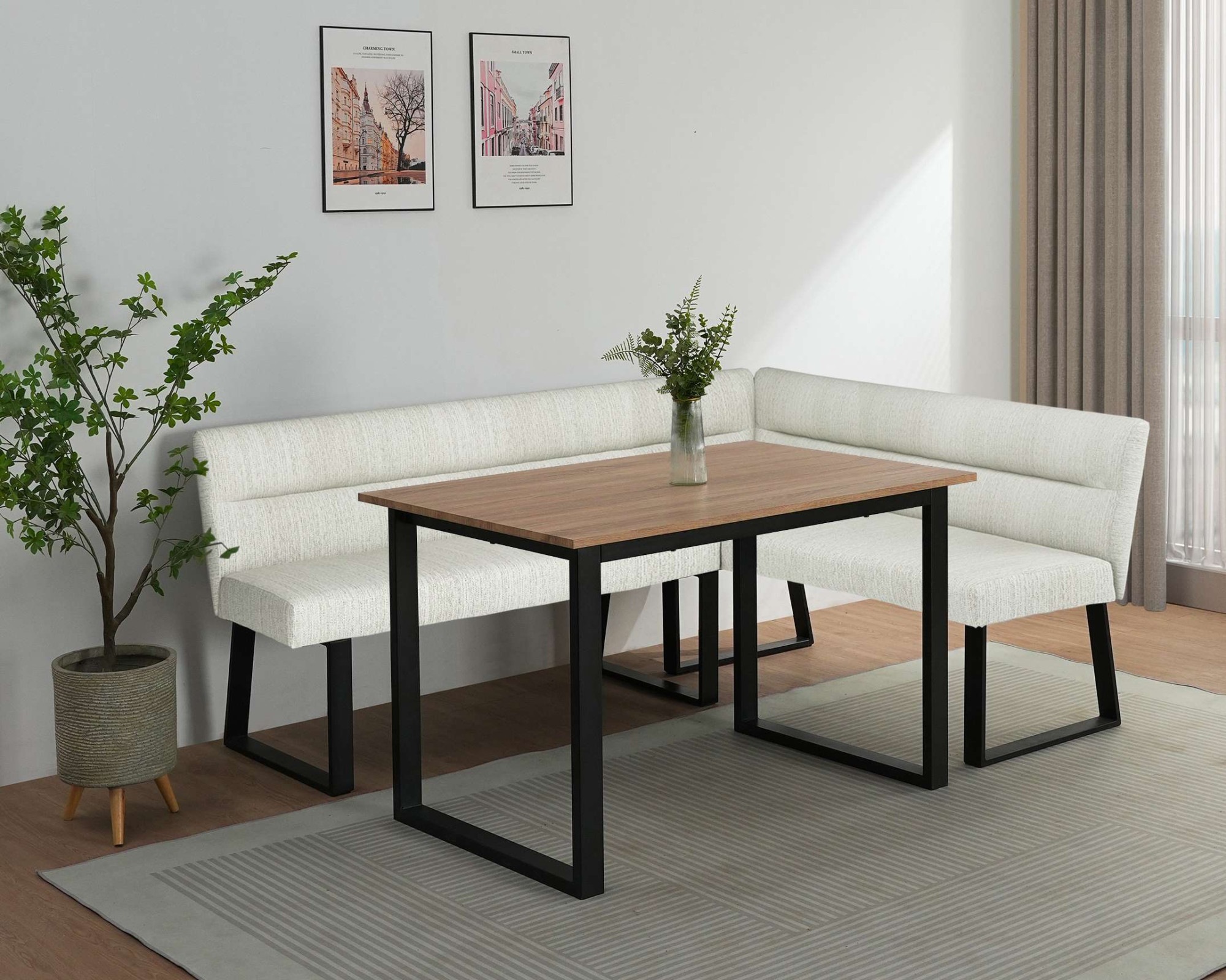 OTTO home Essbank »Ivanna« gepolsterte Rückenlehne und Sitzfläche