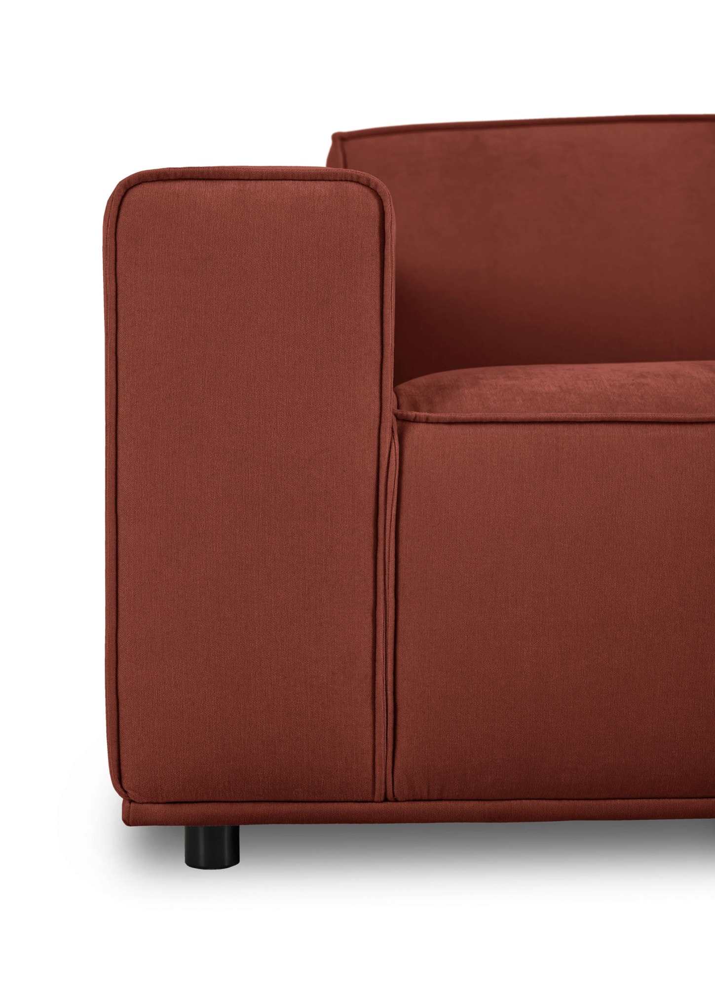 Home affaire 3-Sitzer »Avelin, 228 cm, Chenille, Struktur-Boucle«, mit Wellenunterfederung, Kedernaht, bodentief, Skandi-Design