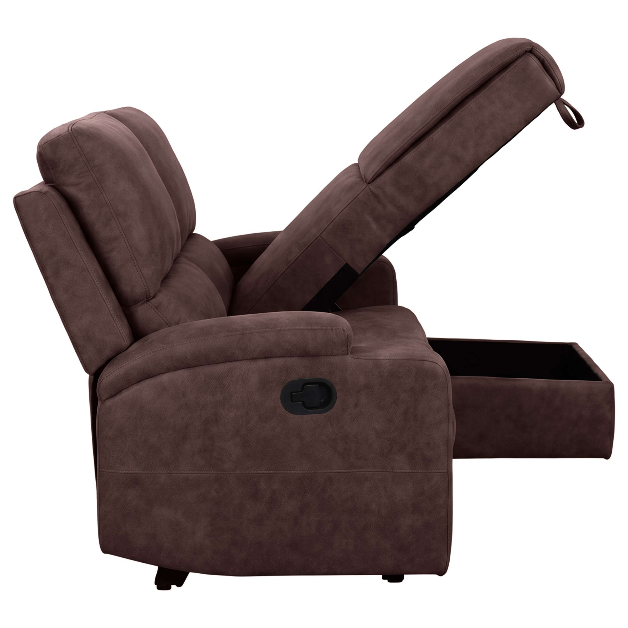 OTTO home Ecksofa »NAPORI Microfaser, L-Form, 210cm, man./elektr. Relaxfunktion« USB-A bei elektr. Variante, Staukasten, Seitentaschen u. Federkern