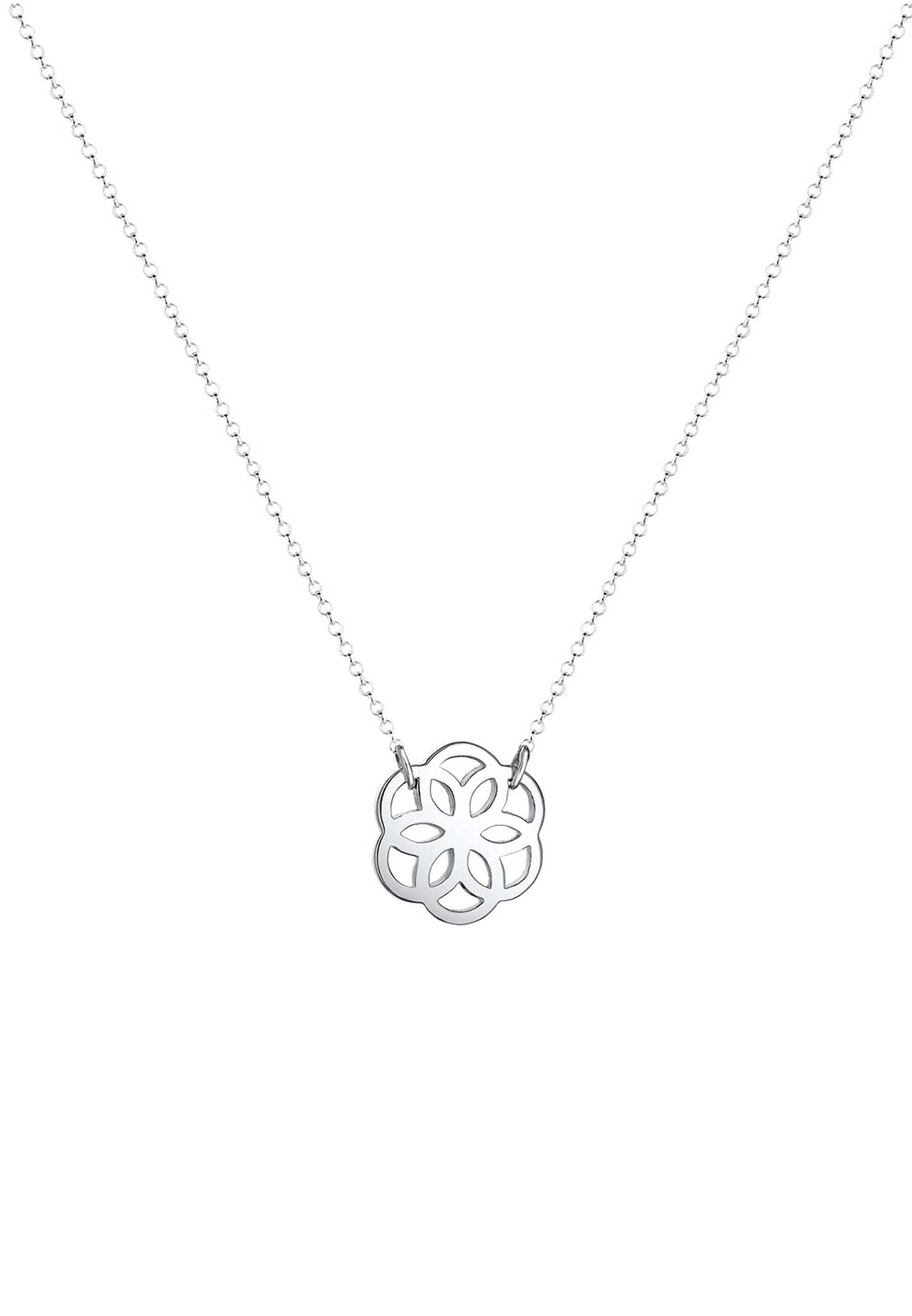 Elli Kette mit Anhänger »Halskette Blume Floral Blüte 925 Silber«
