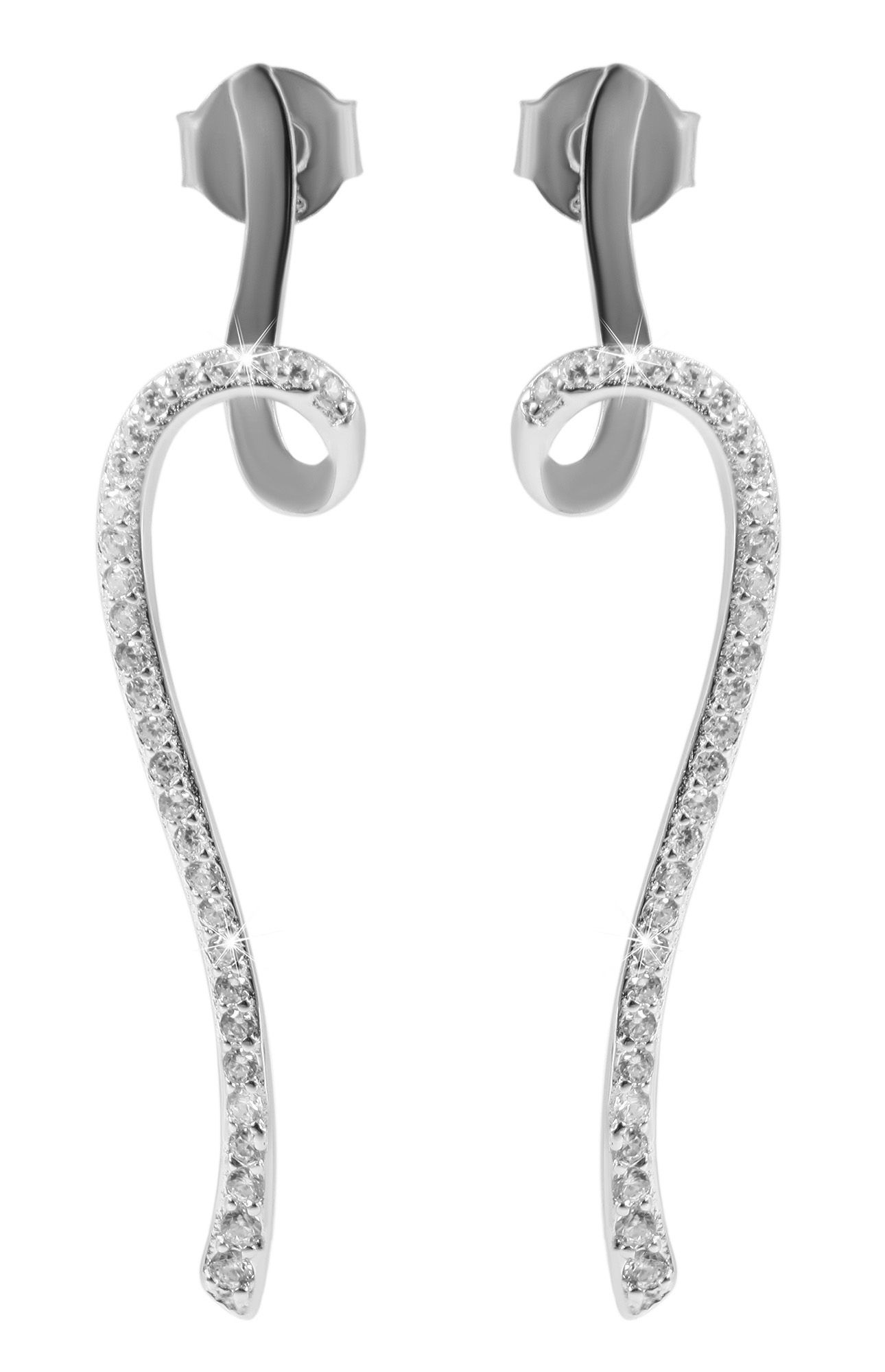 Adelia´s Paar Ohrstecker »Damen Ohrringe ¿ Ohrstecker aus 925 Silber mit Zirkonia«