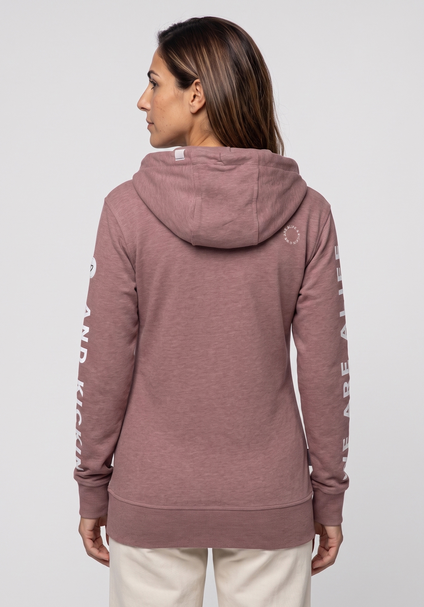 Alife & Kickin Sweatjacke »JessyAK A« leichte Kapuzensweatjackemit Logo-Schriftzug auf den Ärmeln