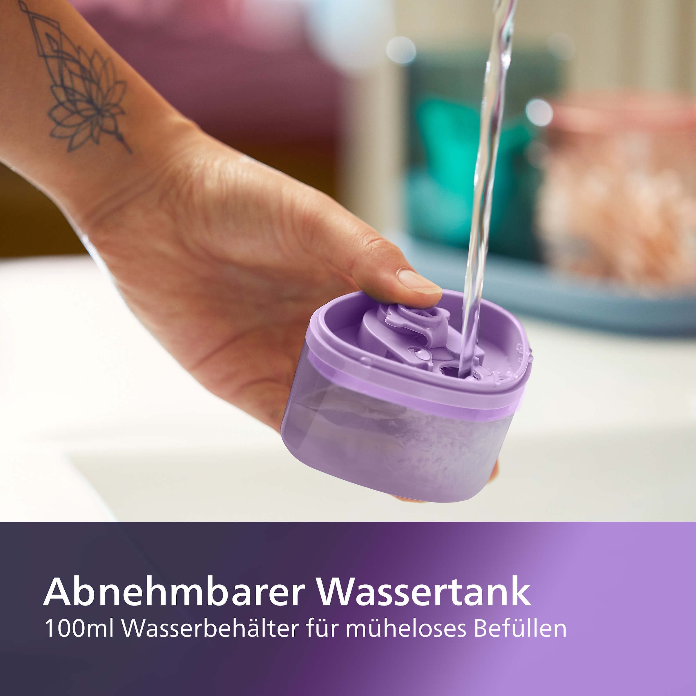 Philips Dampfbürste »STH3010, 100 ml abnehmbarer Wassertank«, 1000 W, kompakter und einklappbarer Steamer, Aufbewahrungstasche inkl.