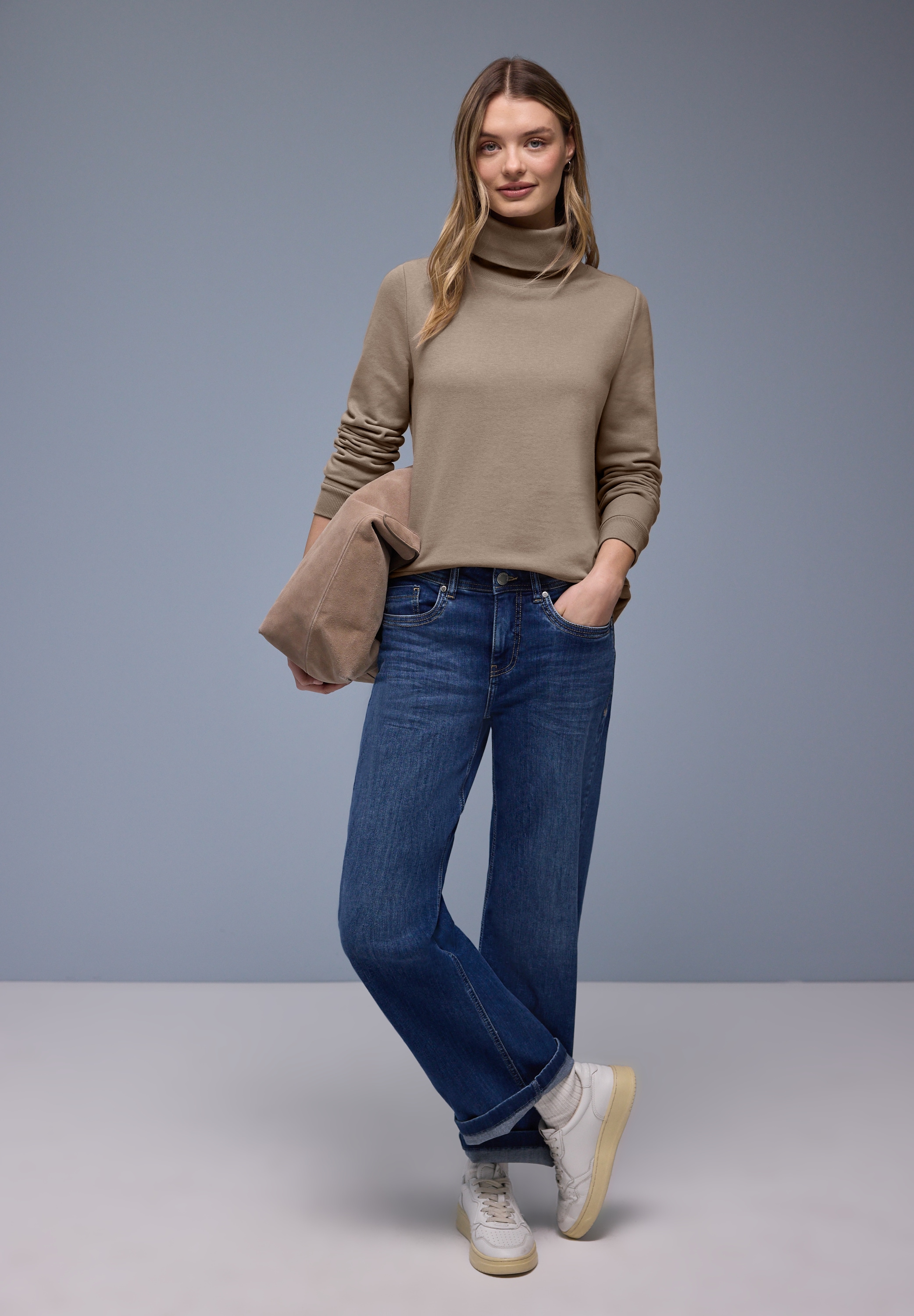 STREET ONE Sweater , mit Stehkragen
